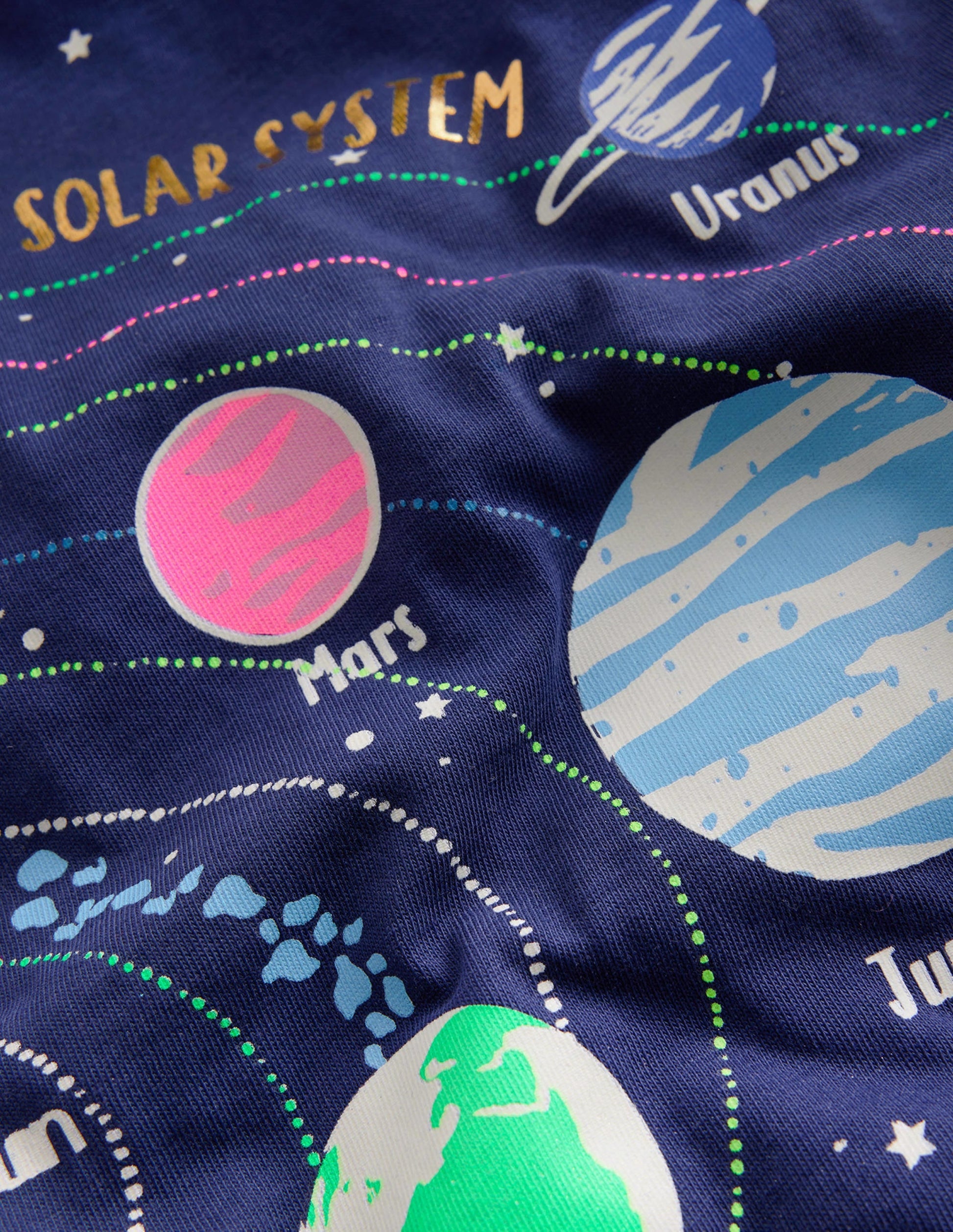 Solar System T-Shirt-College Navy-3