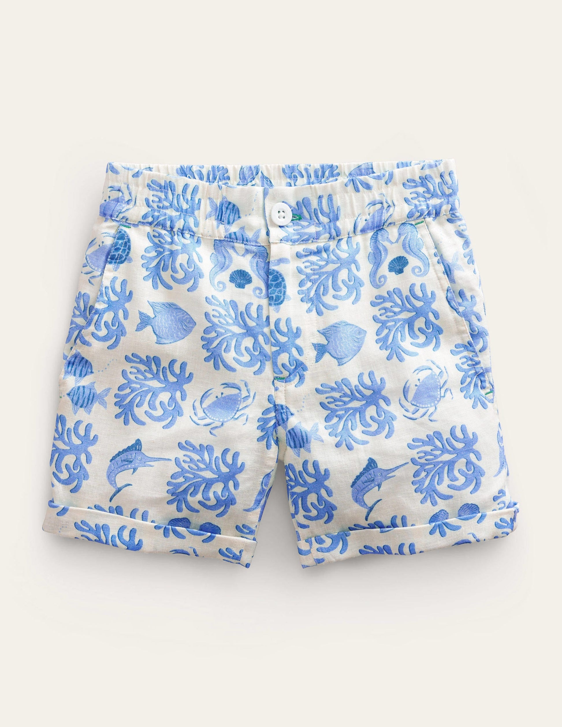 Smart Roll-Up Shorts-Provence Lagoon-1