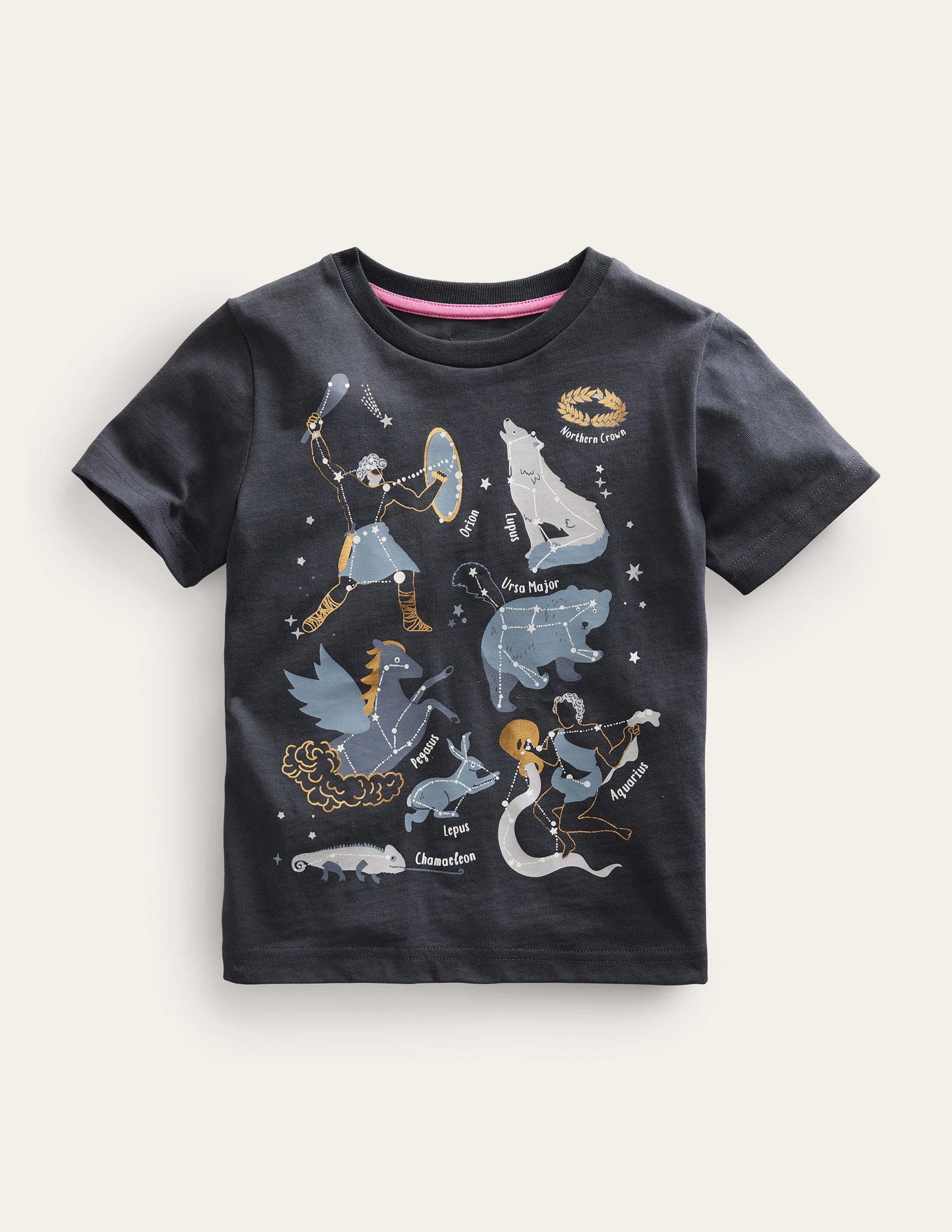Astrology Printed T-shirt-Charcoal Astrology-1