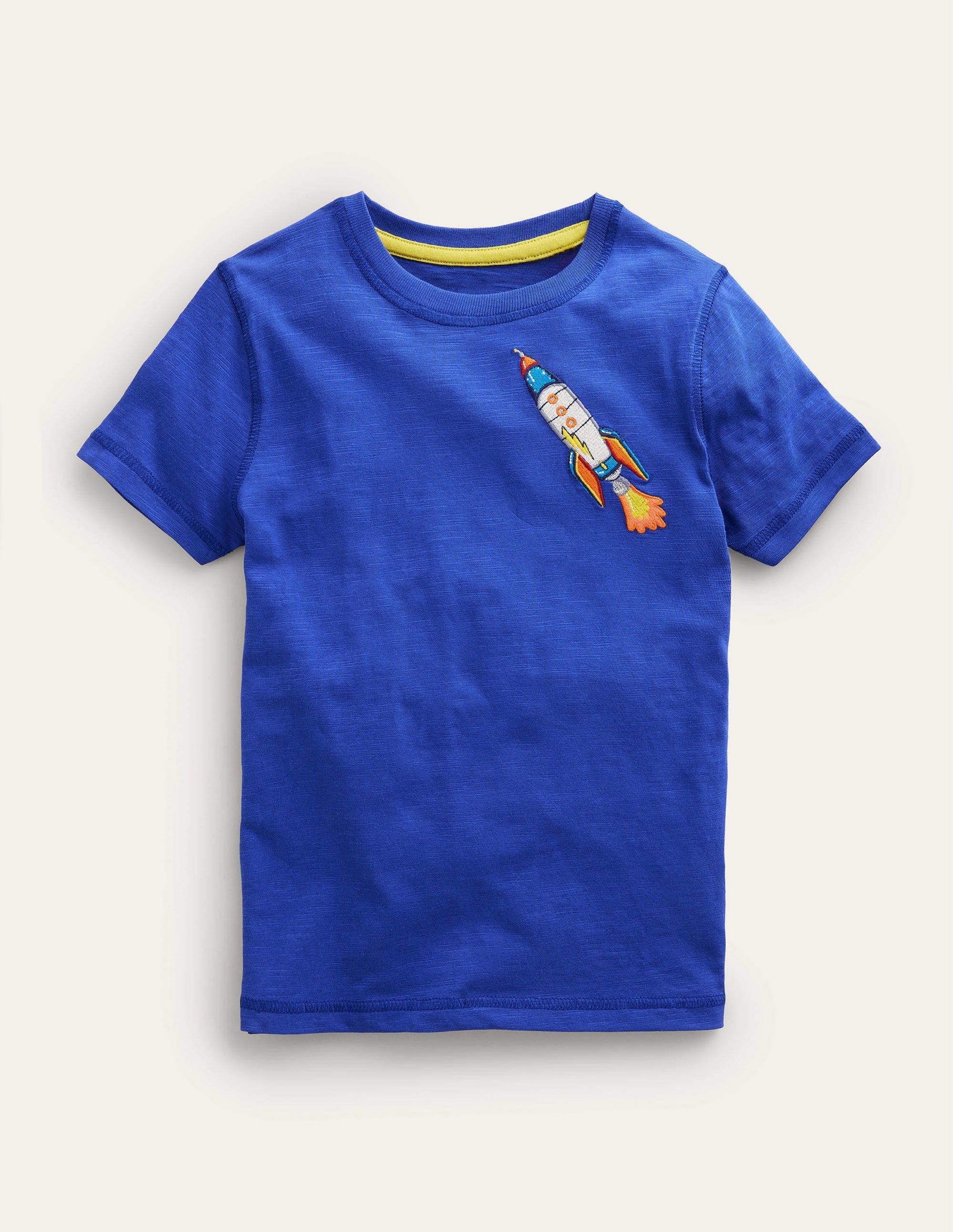 Washed Superstitch T-shirt-Bluing Blue Rocket - Image 1