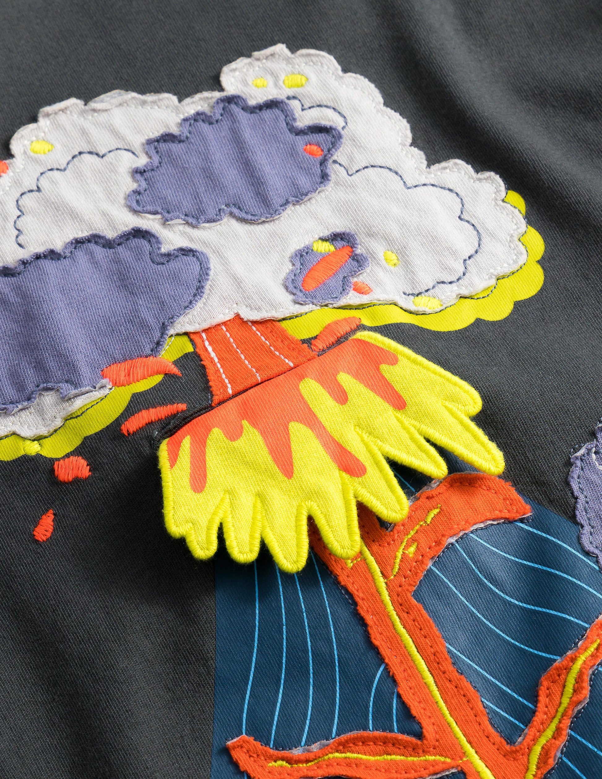 Lift-the Flap T-shirt-Smoke/Mandarin Red Volcano-3