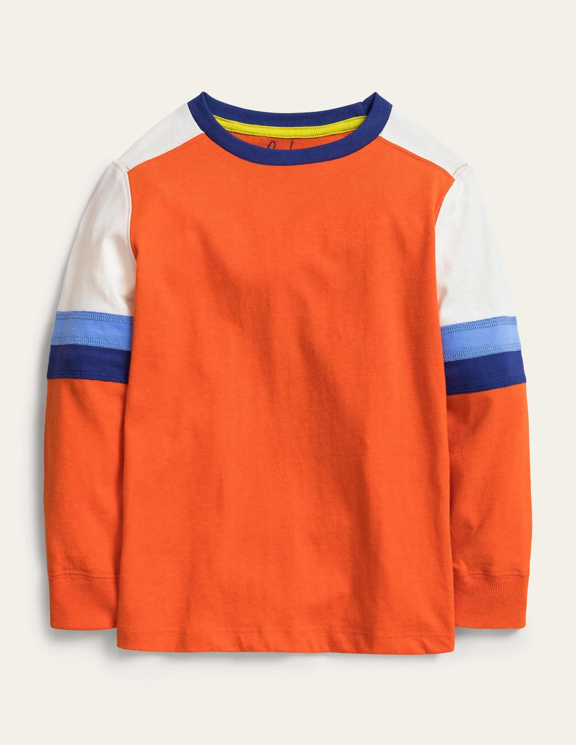 Sporty Long-sleeved T-shirt-Strawberry Tart/Ivory-1