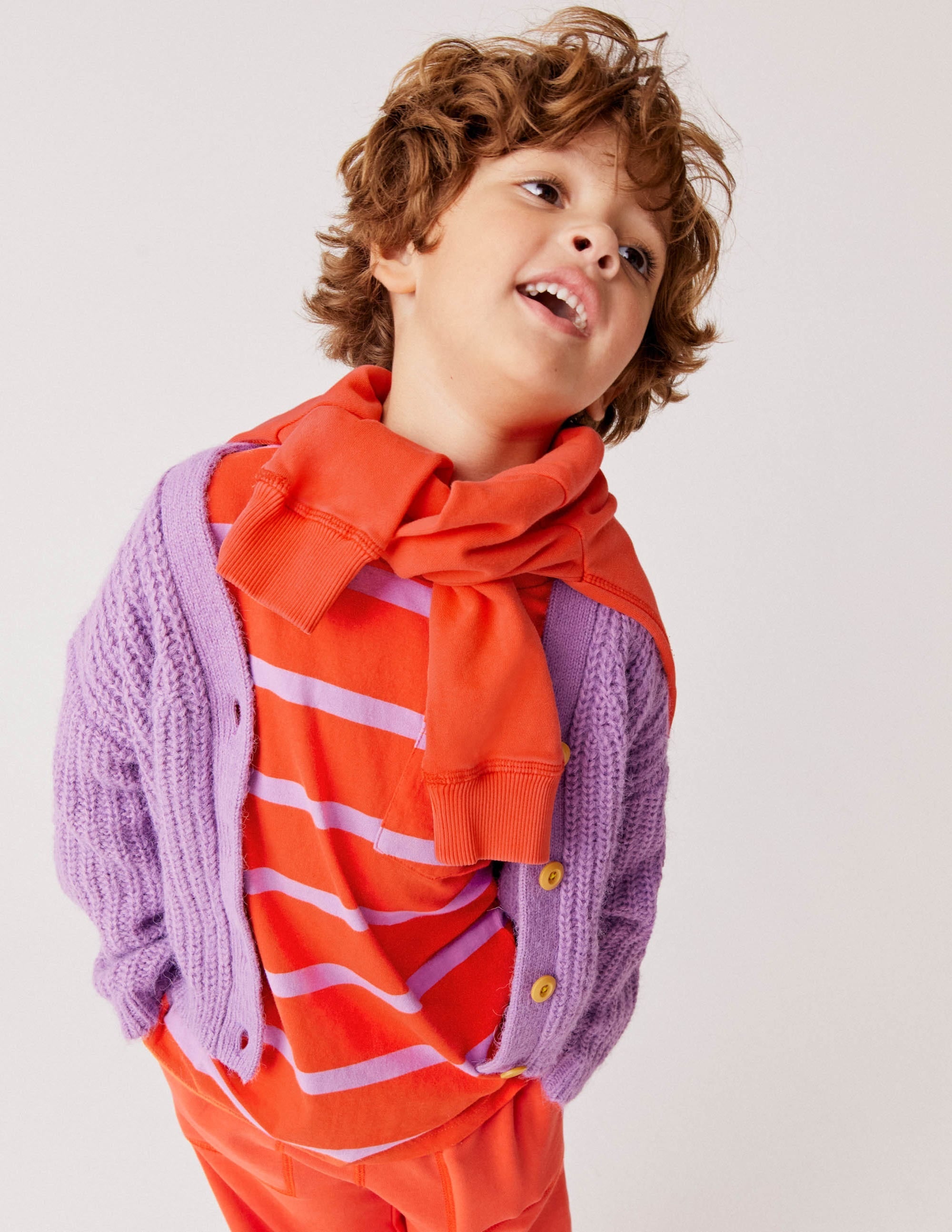 Relaxed T-shirt-Mandarin Orange/ Lupin - Image 4
