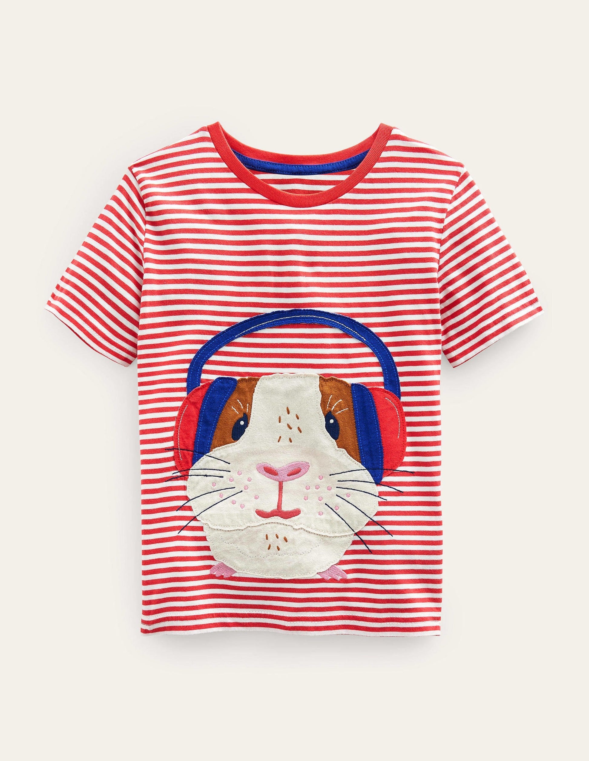 Funny Appliqué T-shirt-Jam/Ivory Guinea Pig-1