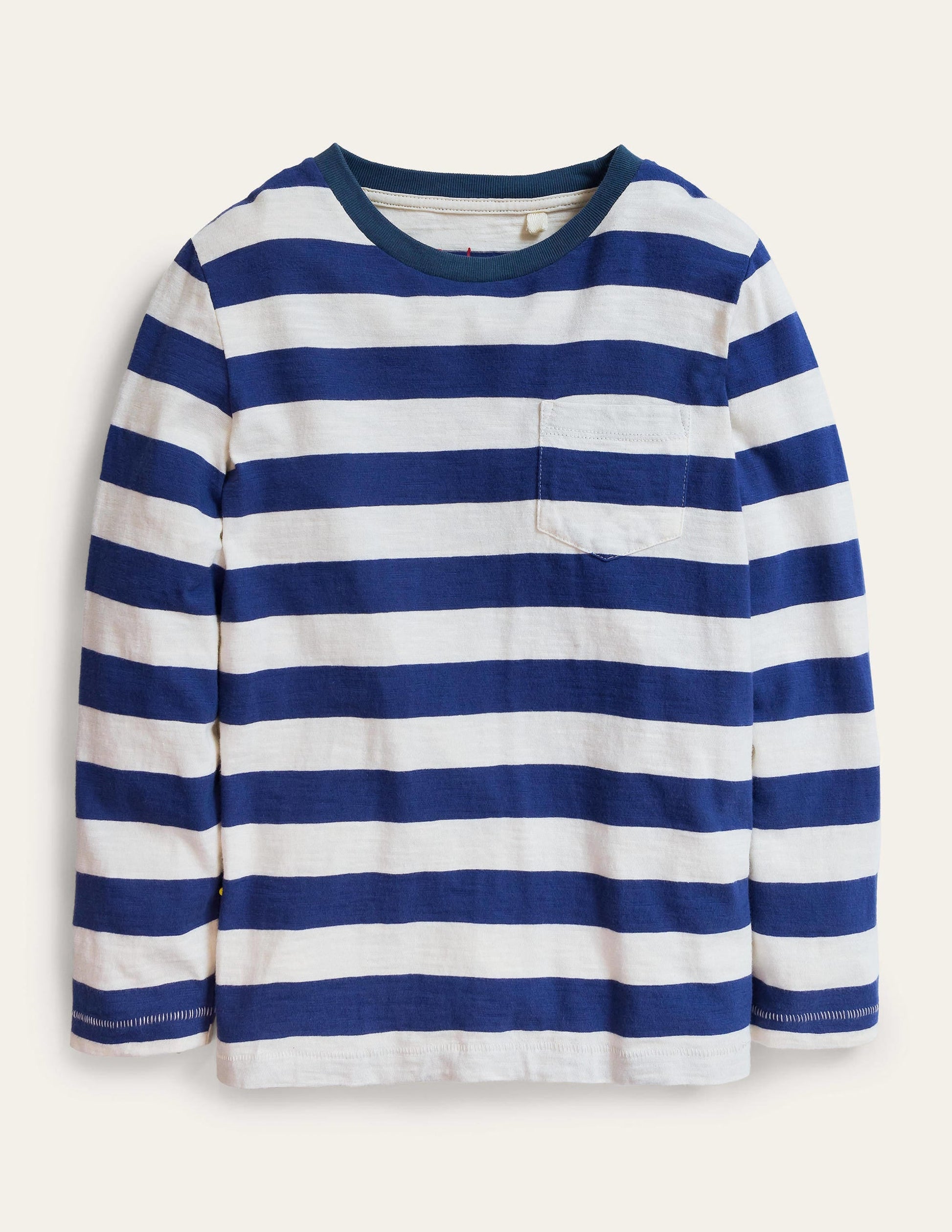 Long-sleeved Washed T-shirt-Starboard/Vanilla Pod-1