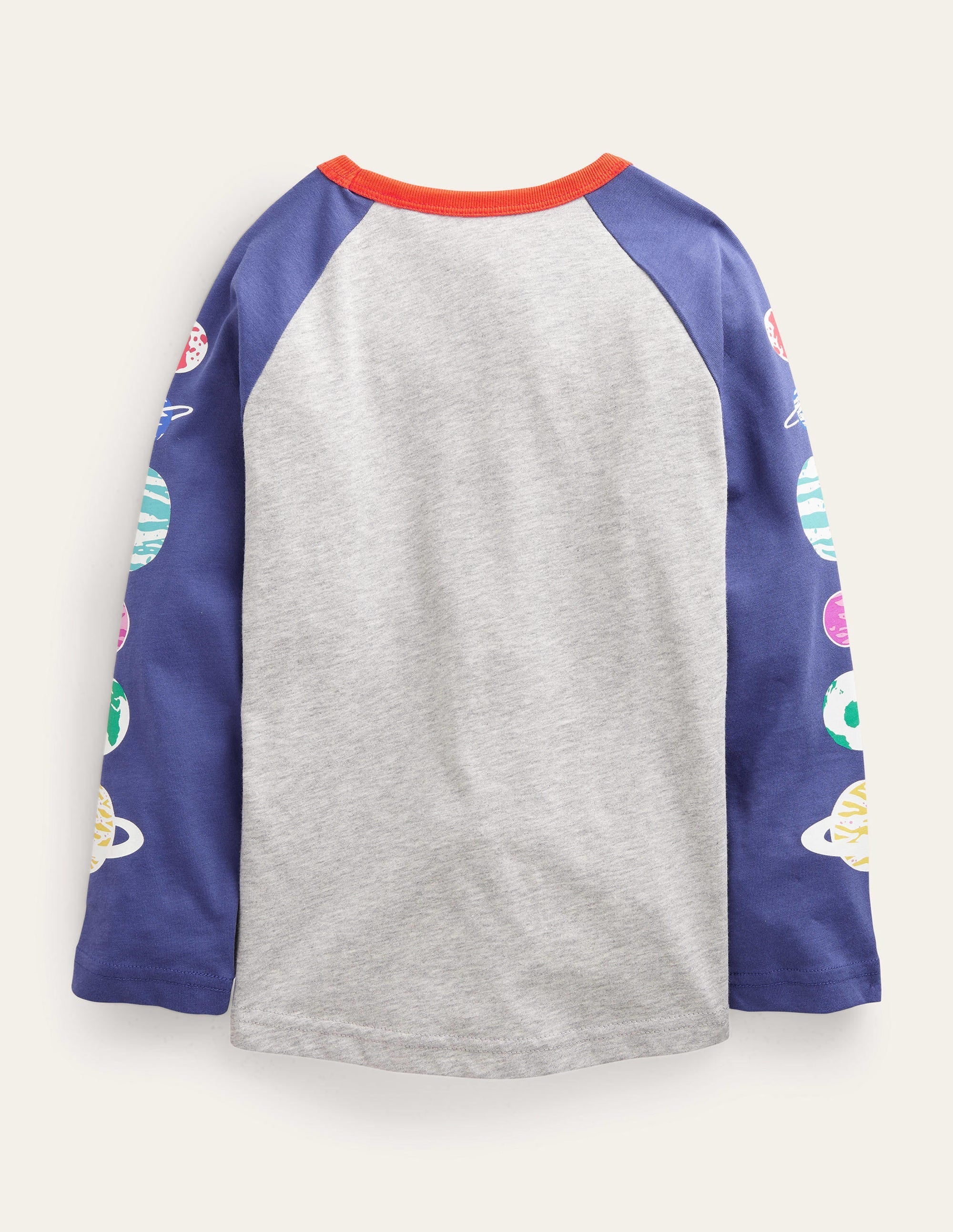 Glow Raglan T-shirt-Grey Marl/Starboard Planets - Image 2