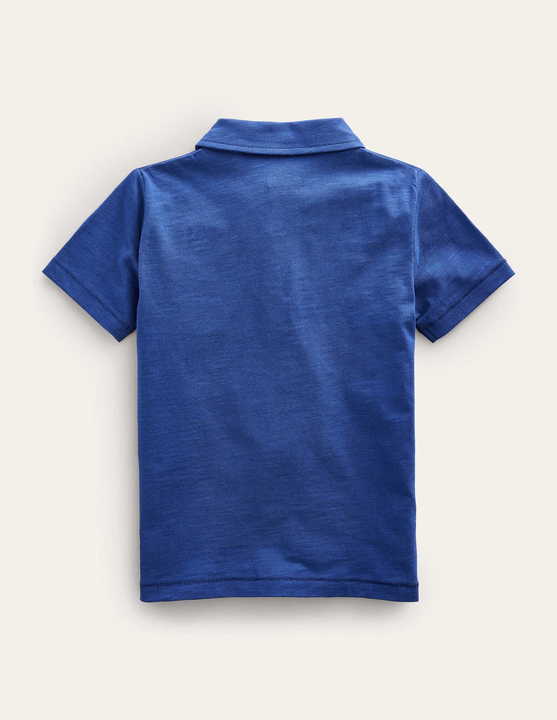 Slub Polo Shirt-Starboard Blue-2