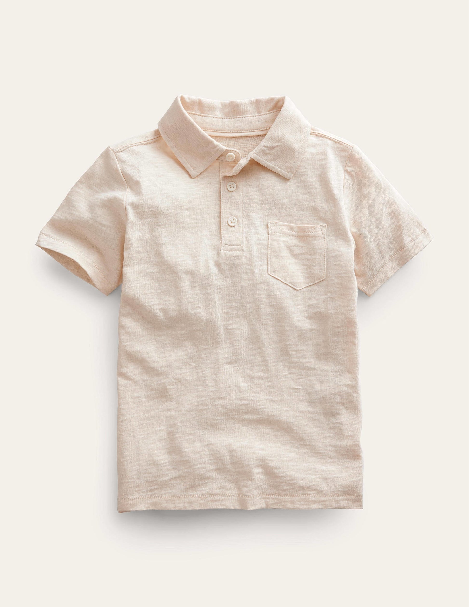 Slub Polo Shirt-Vanilla Pod White-1