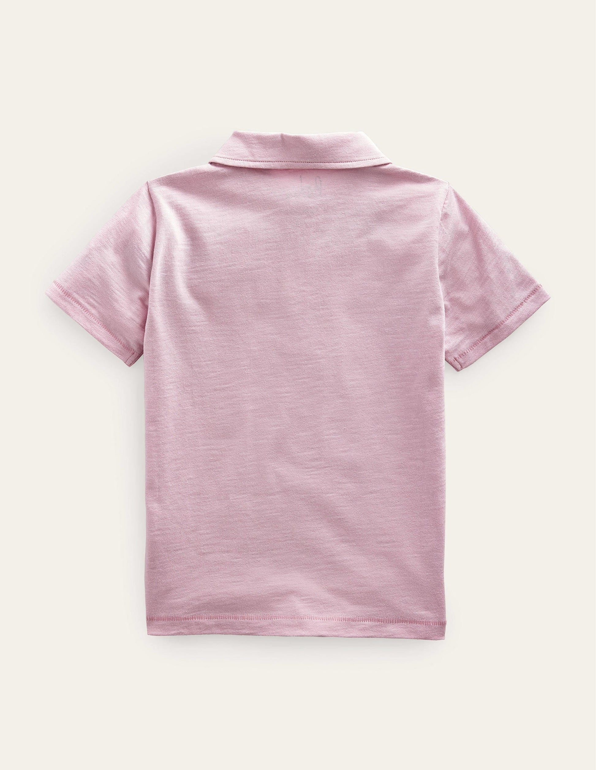 Slub Polo Shirt-Pink-2