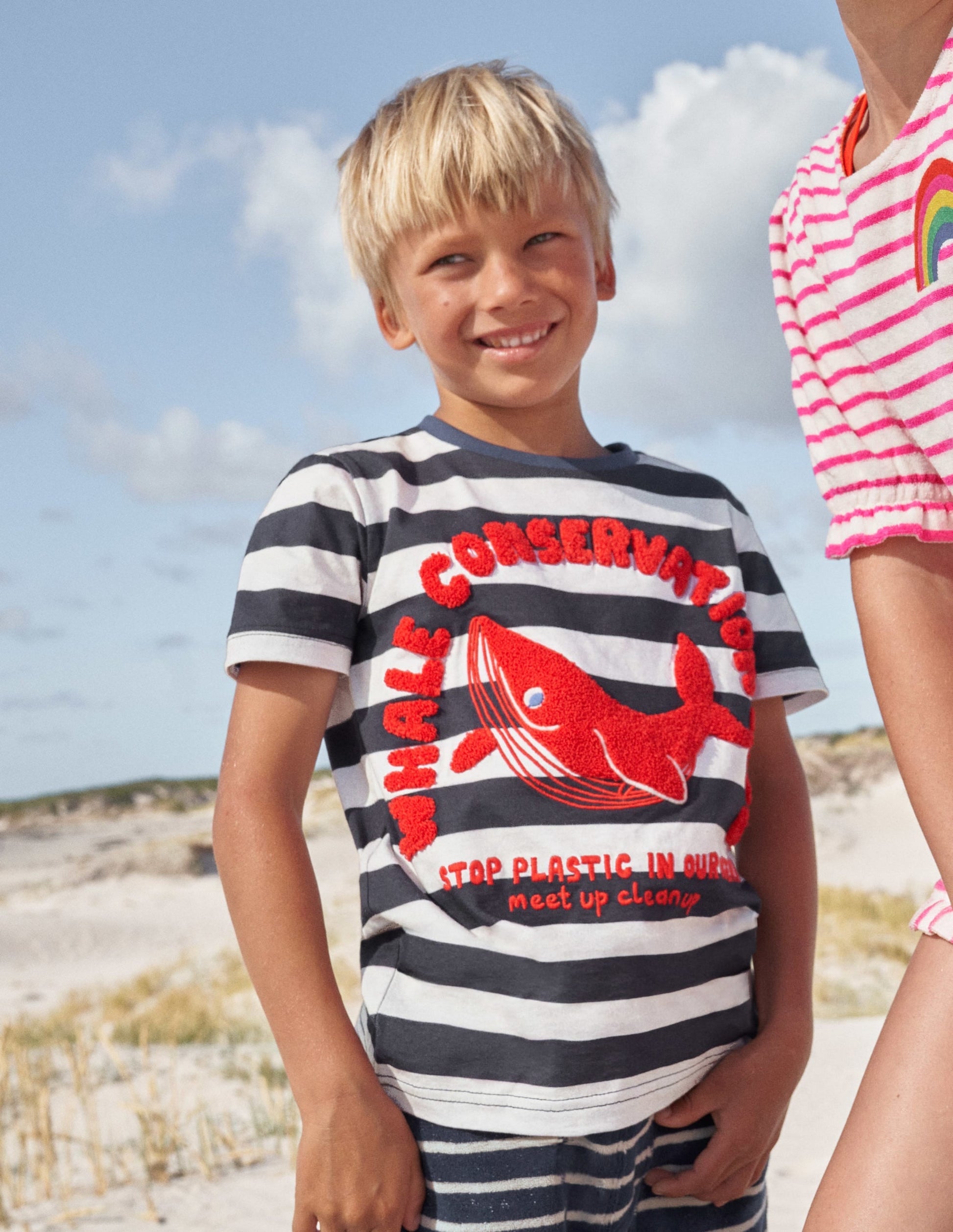 Whale Club T-shirt-Ecru Marl/Bluing Whale-4