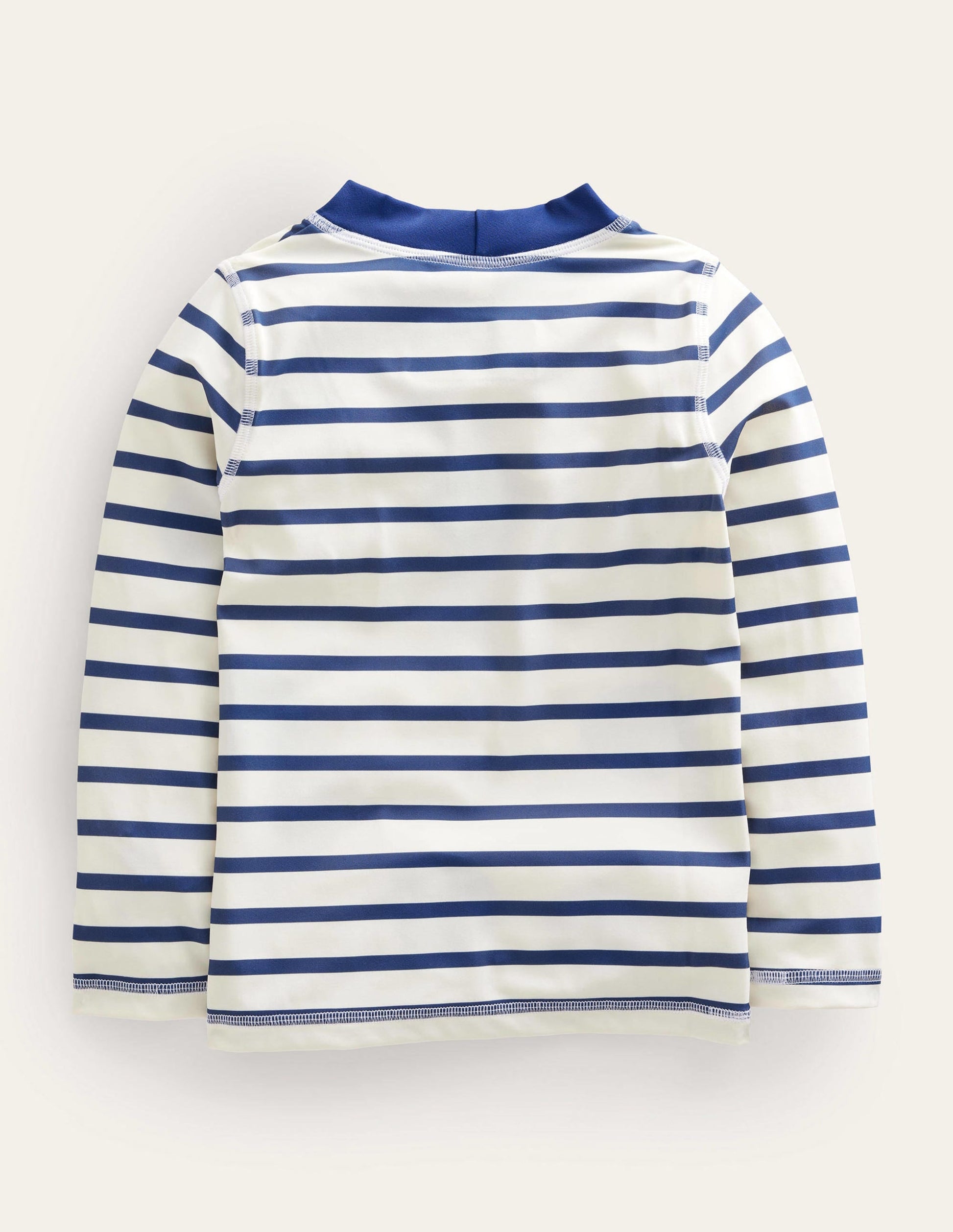 Breton Rash Vest-College Navy/ Ivory Stripe-2