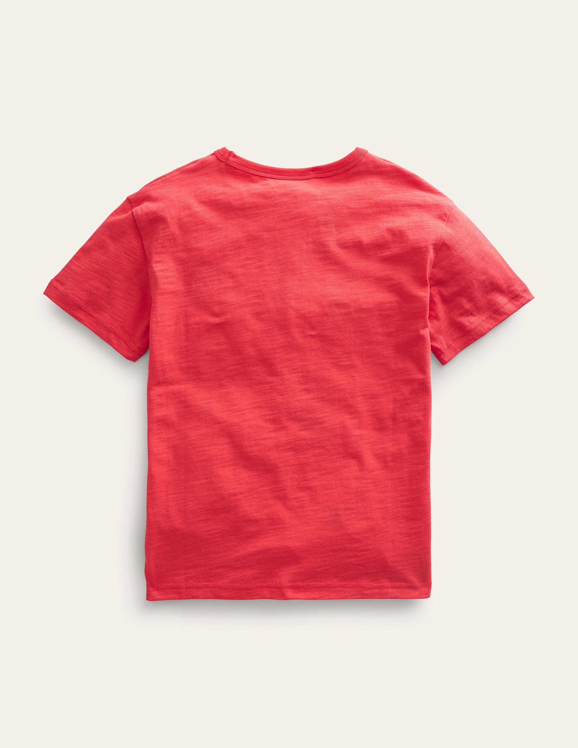 Relaxed Striped Cotton T-Shirt-Strawberry Tart Red-2