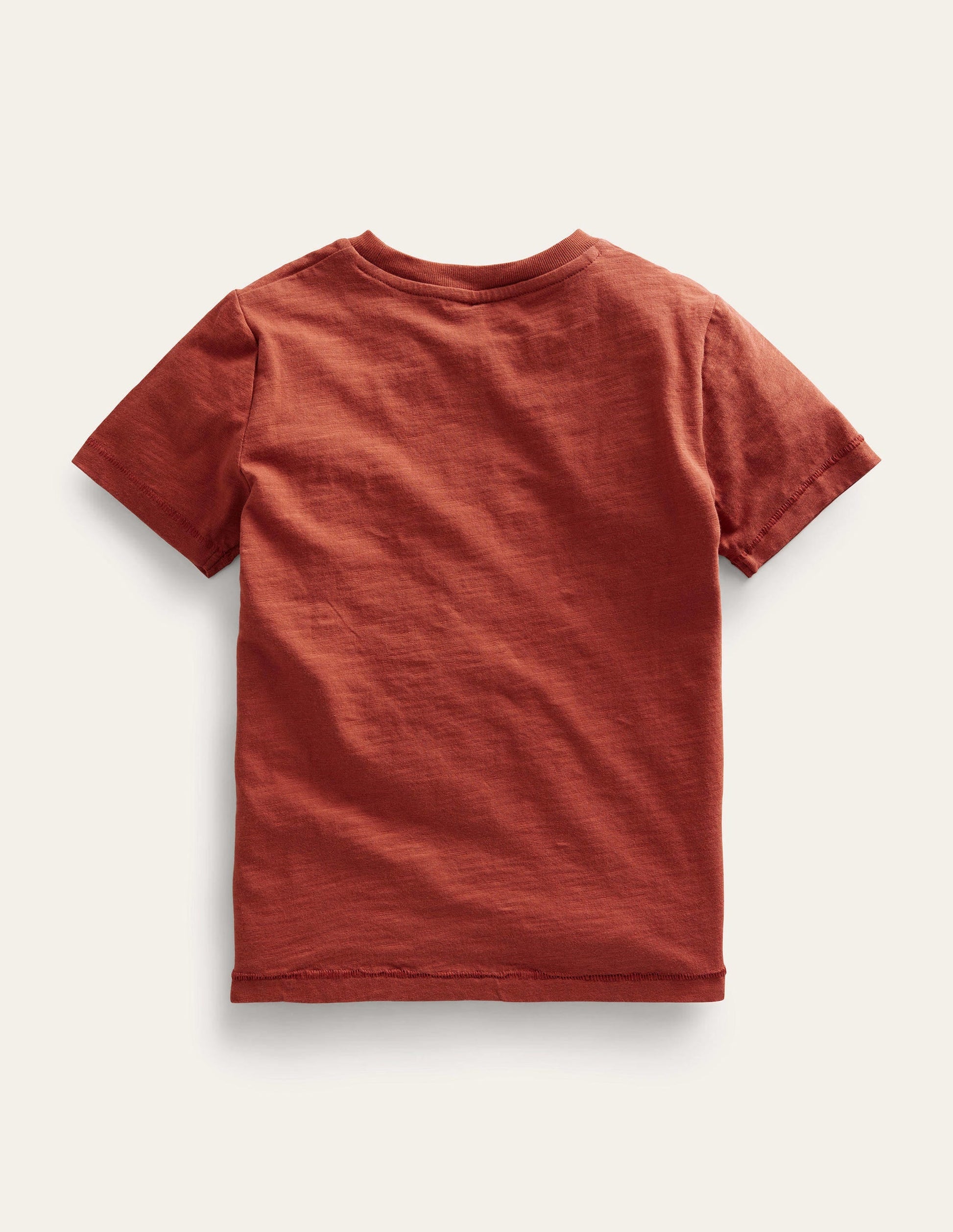 Washed Slub T-shirt-Roasted Chesnut-2