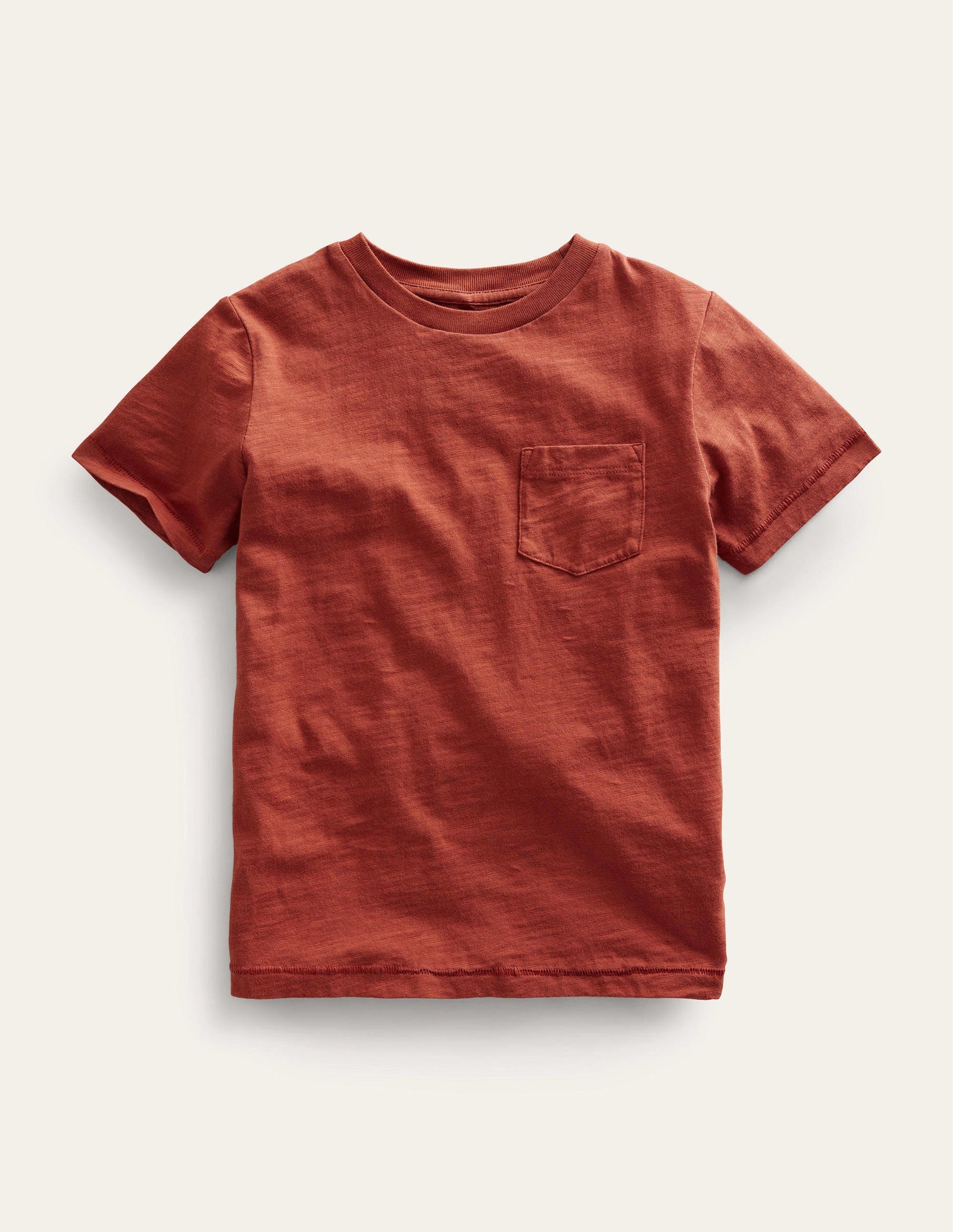Washed Slub T-shirt-Roasted Chesnut-1