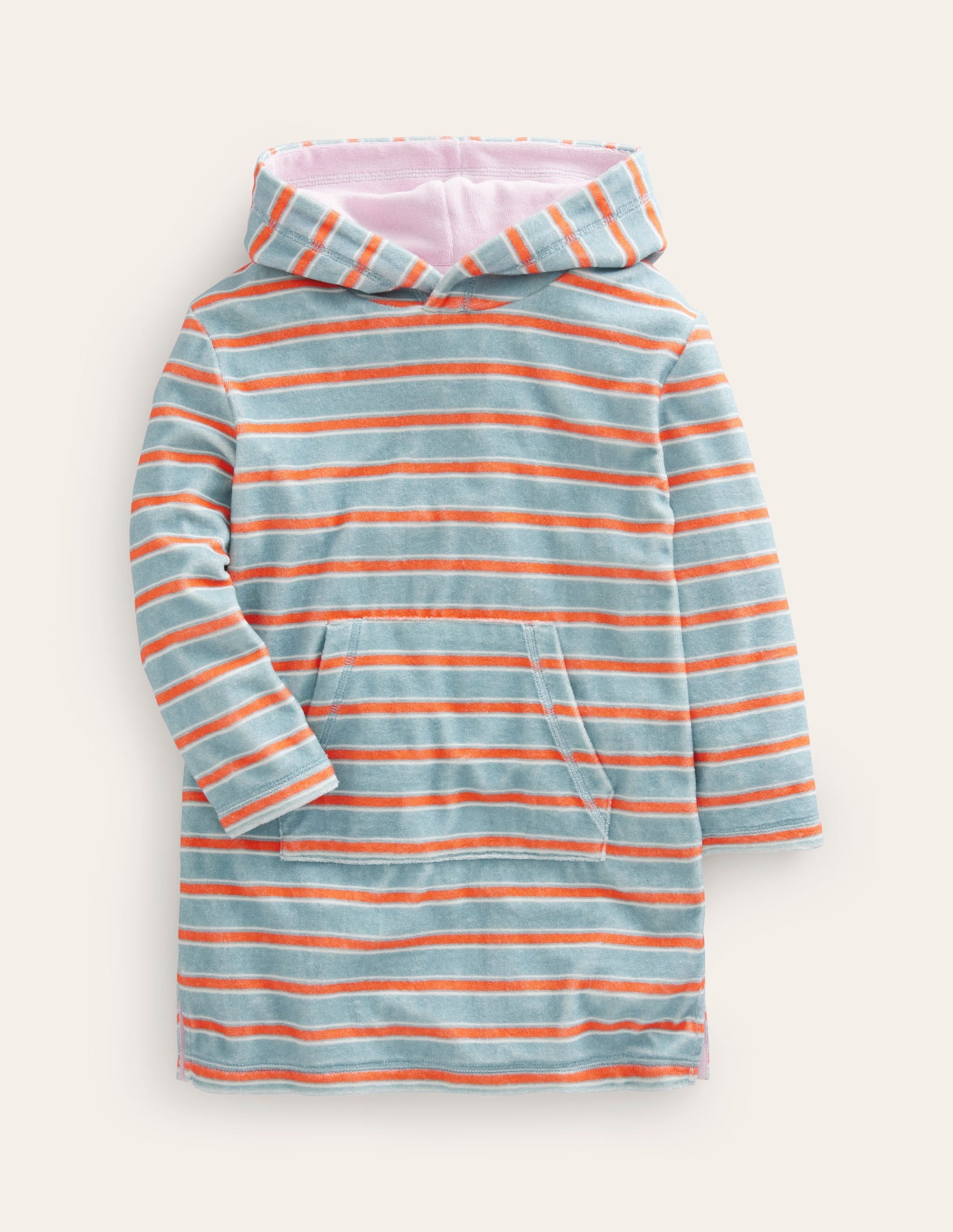 Towelling Throw-on-Tourmaline Blue/Orange-1