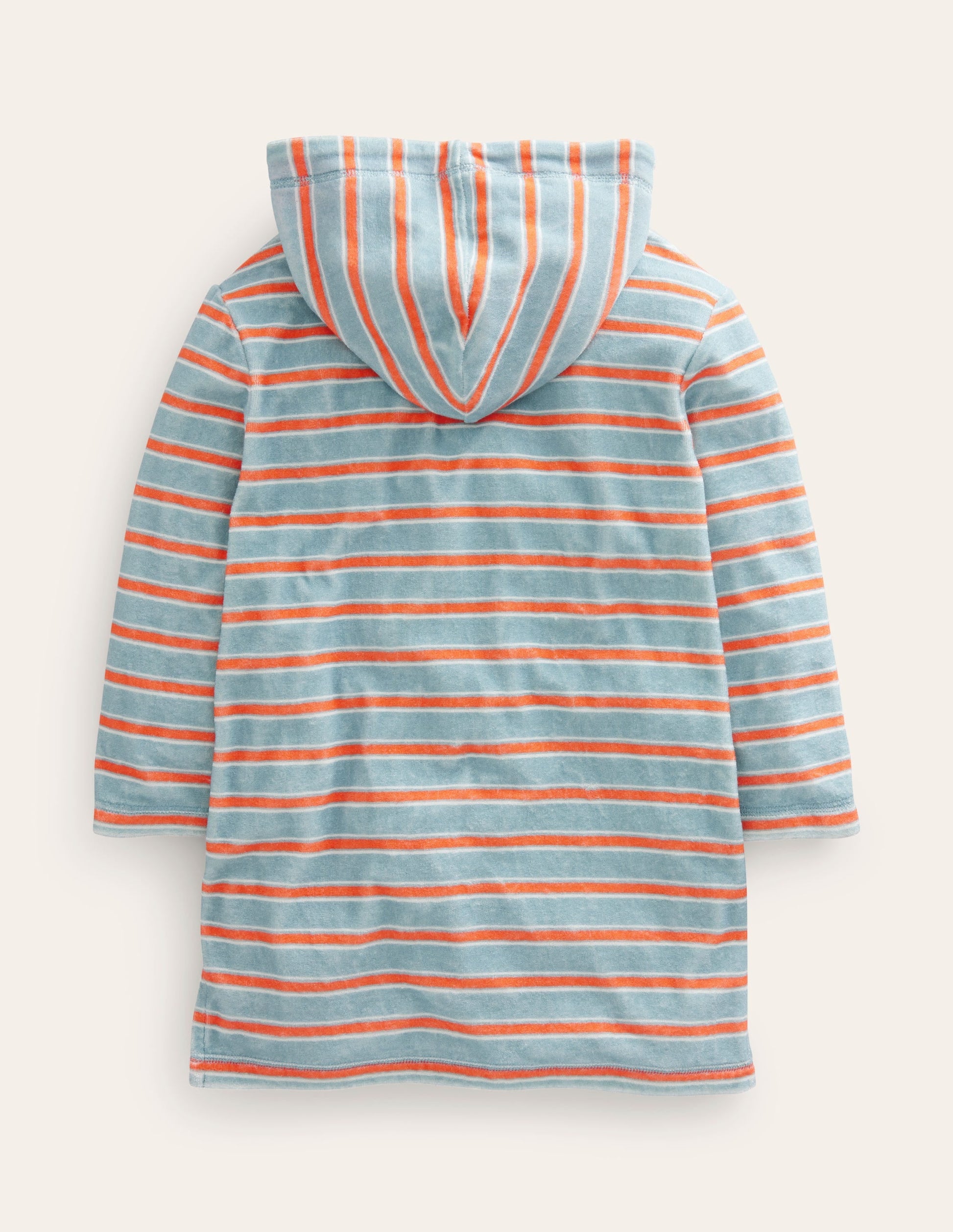 Towelling Throw-on-Tourmaline Blue/Orange-2