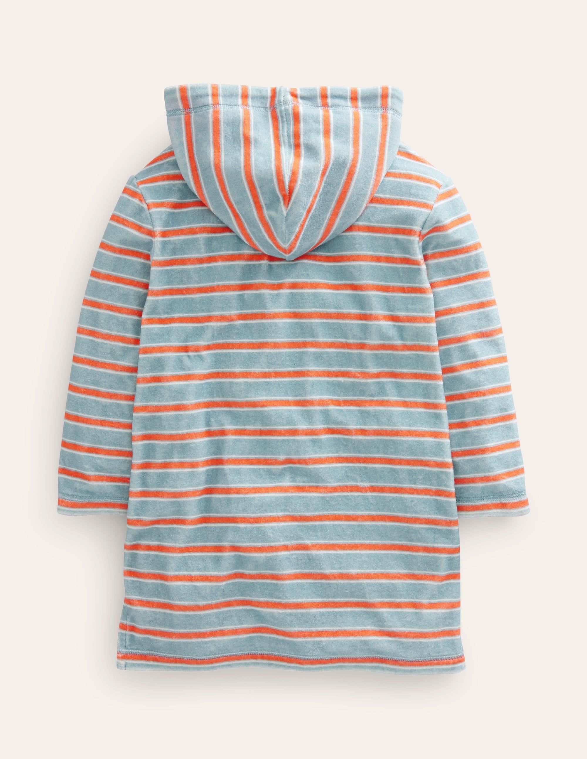 Towelling Throw-on-Tourmaline Blue/Orange - Image 2