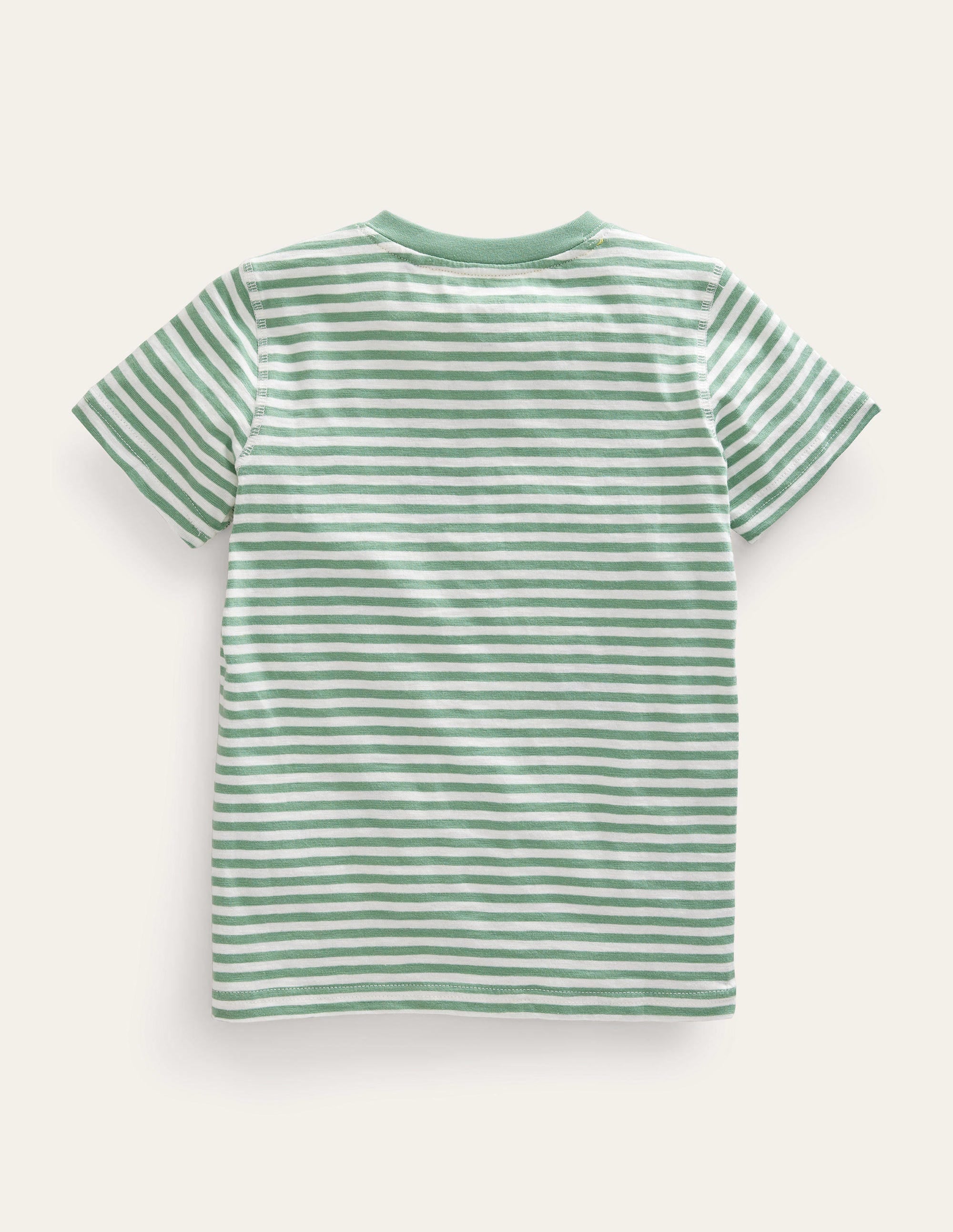 Washed Cotton Henley T-shirt-Pea Green - Image 2