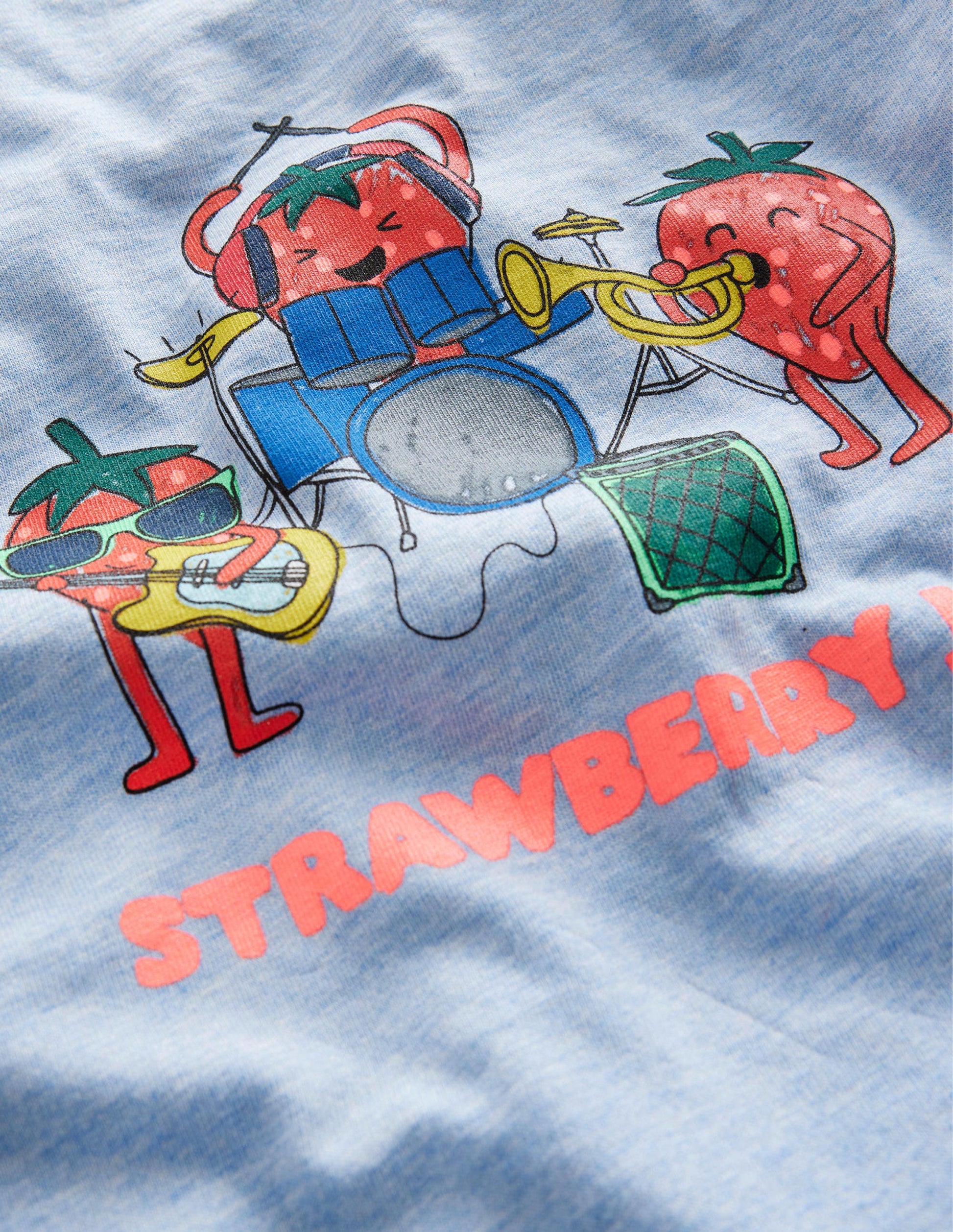 Novelty T-shirt-Blue Marl Fruit-3