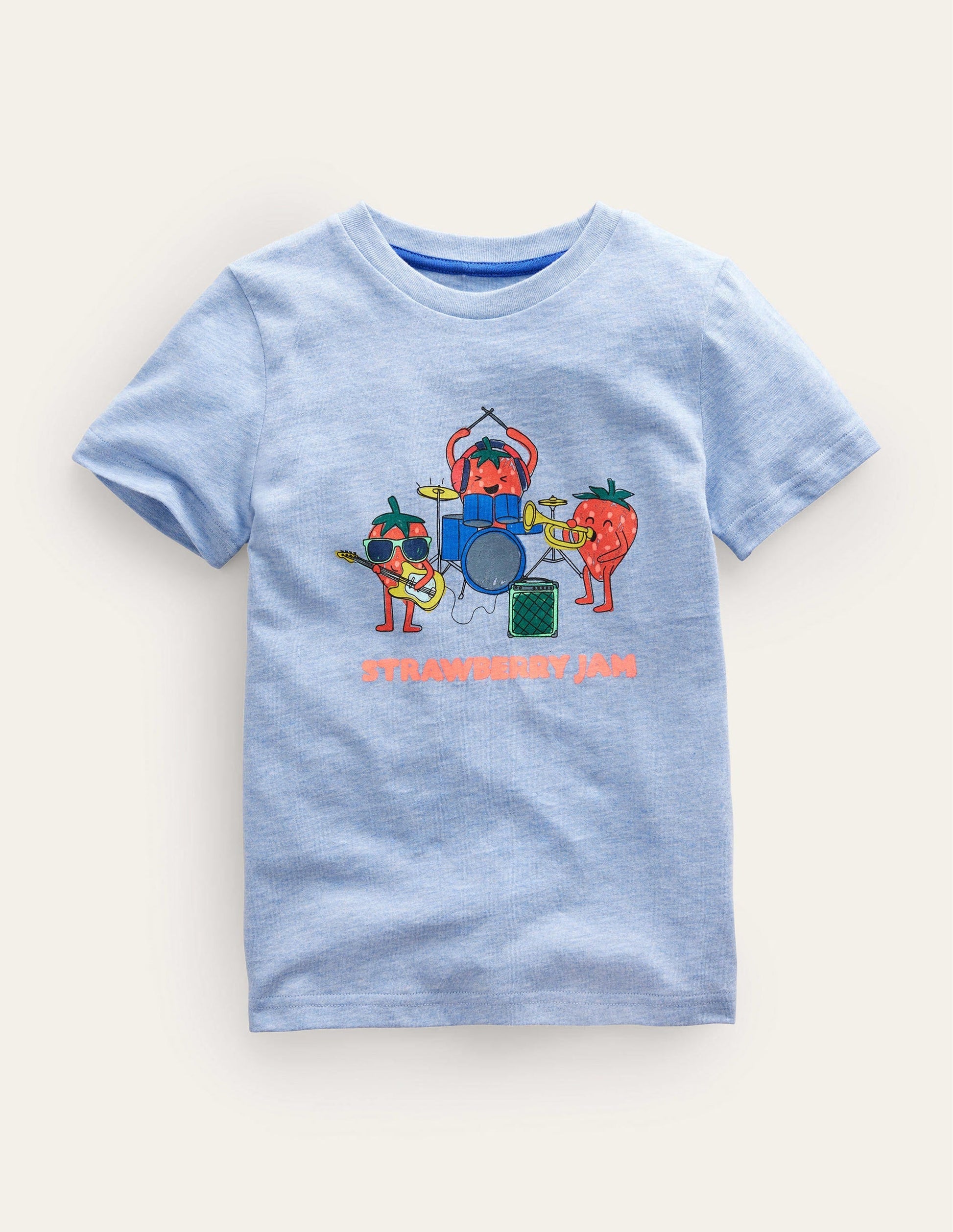 Novelty T-shirt-Blue Marl Fruit-1