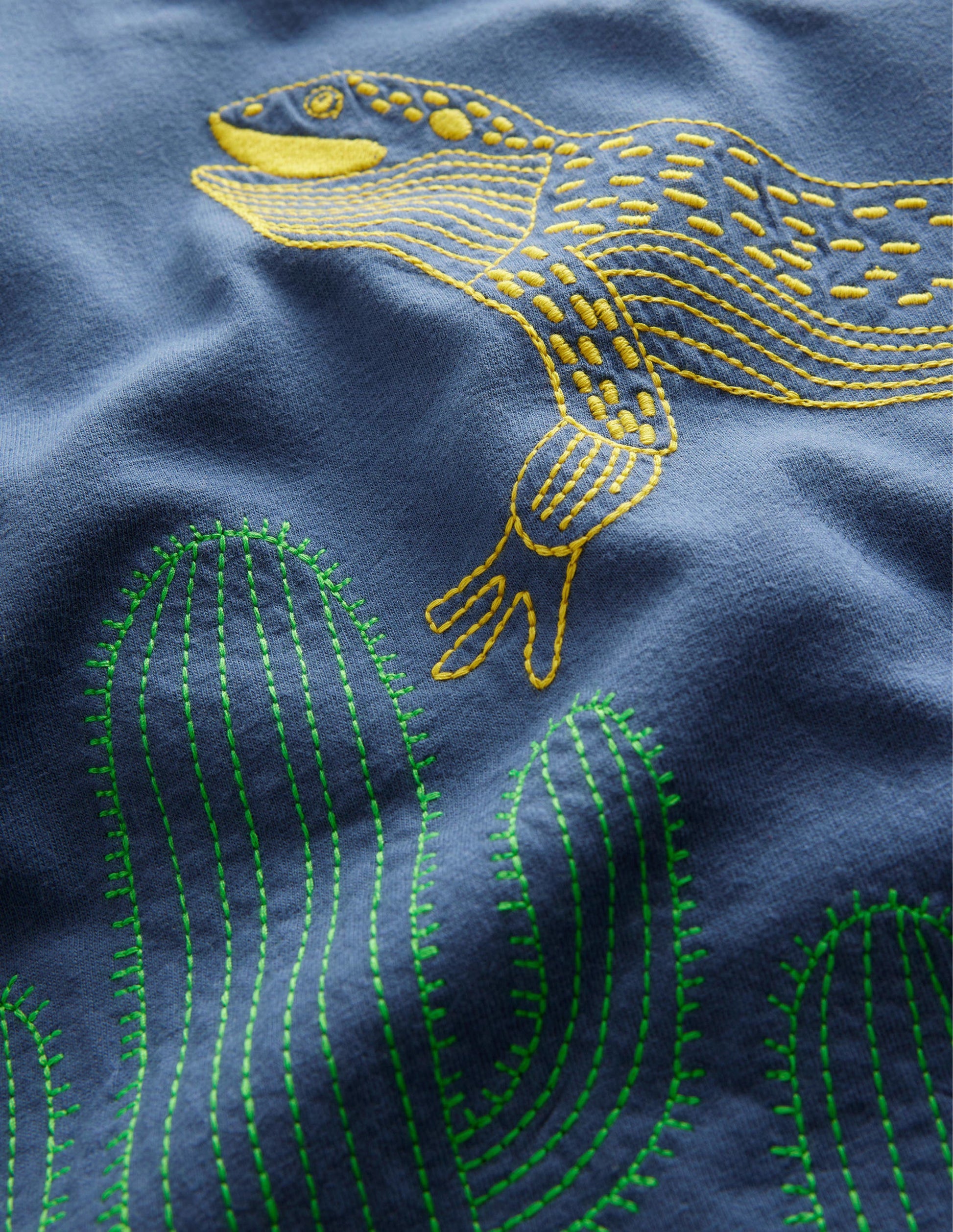 Chunky Stitch T-shirt-Robot Blue Lizard-3