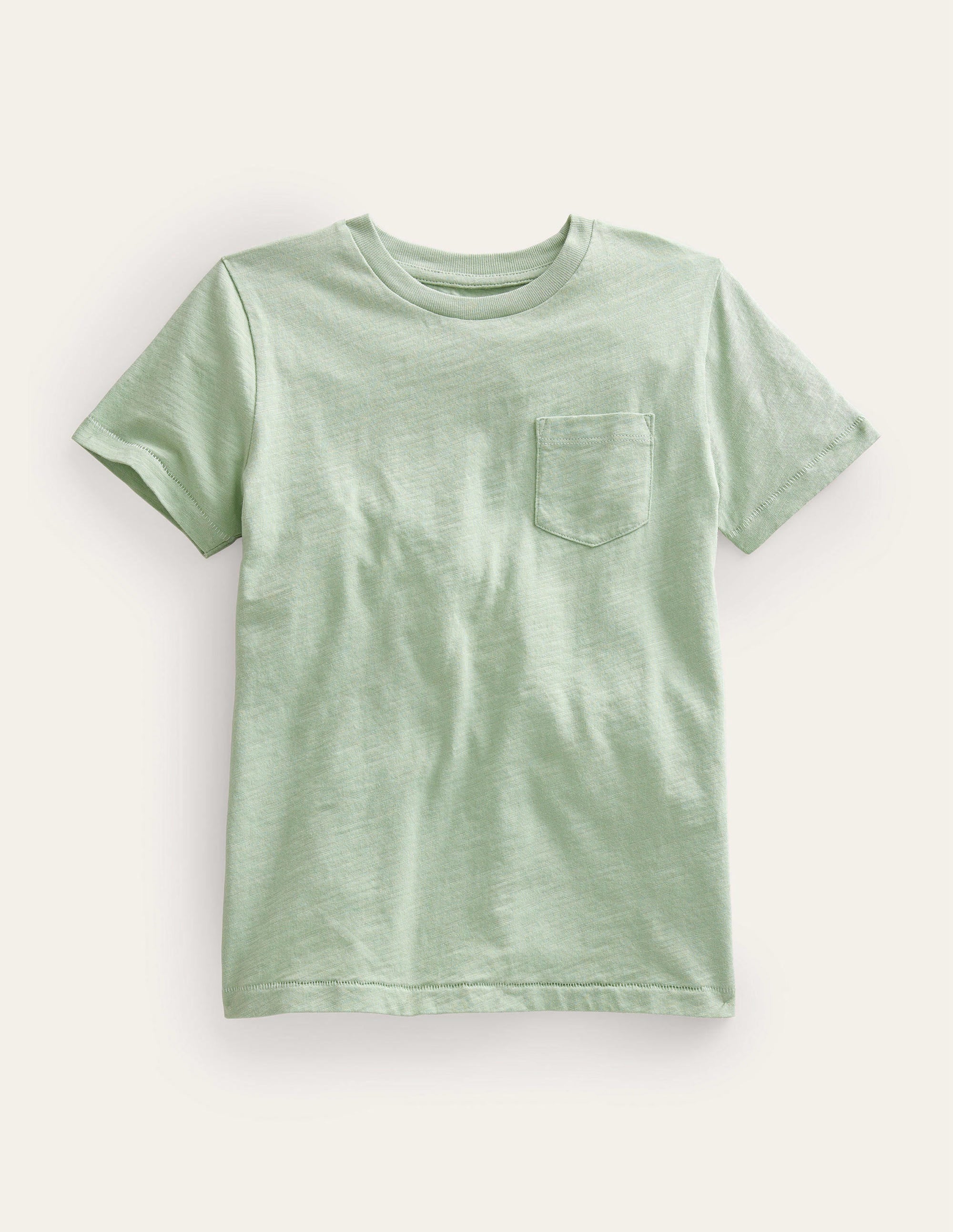Washed Slub T-shirt-Runner Bean/College Navy - Image 1