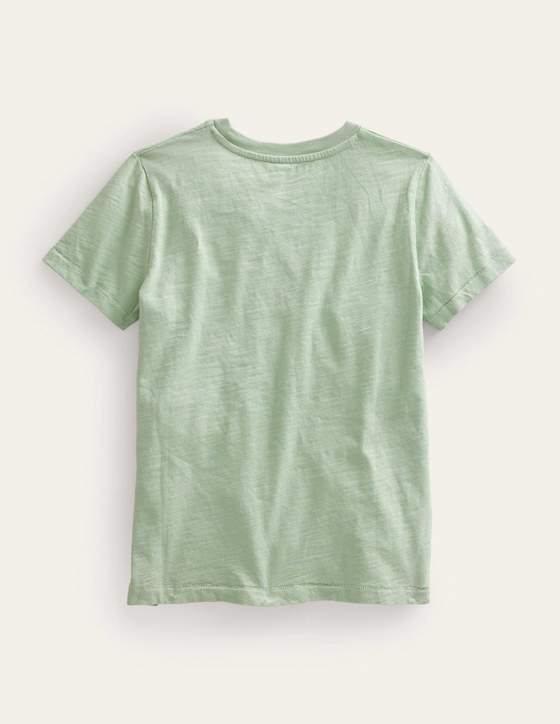 Washed Slub T-shirt-Runner Bean/College Navy-2