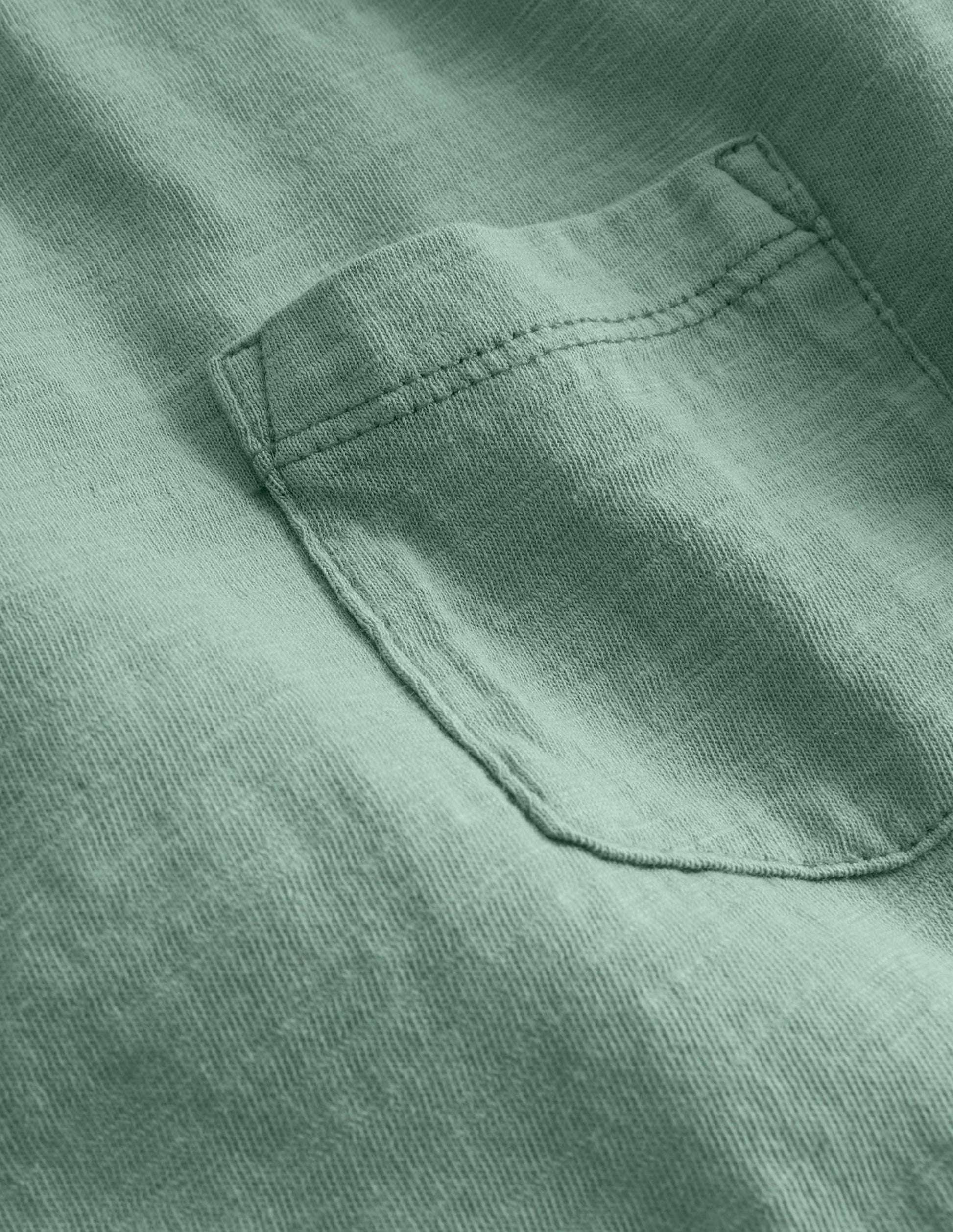 Long-sleeved Washed T-shirt-Green Smoke-3