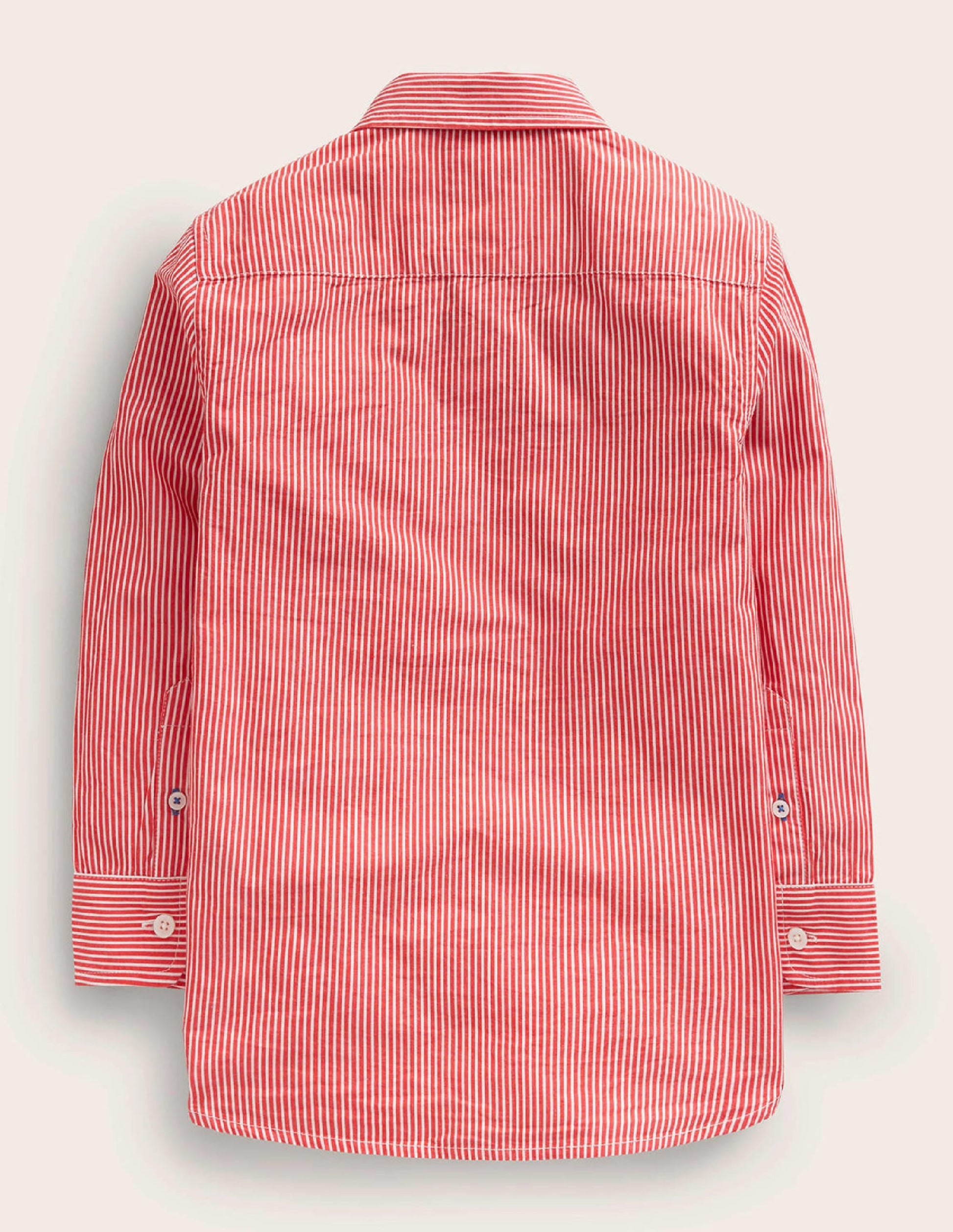 Cotton Shirt-Brilliant Red/Ivory-2