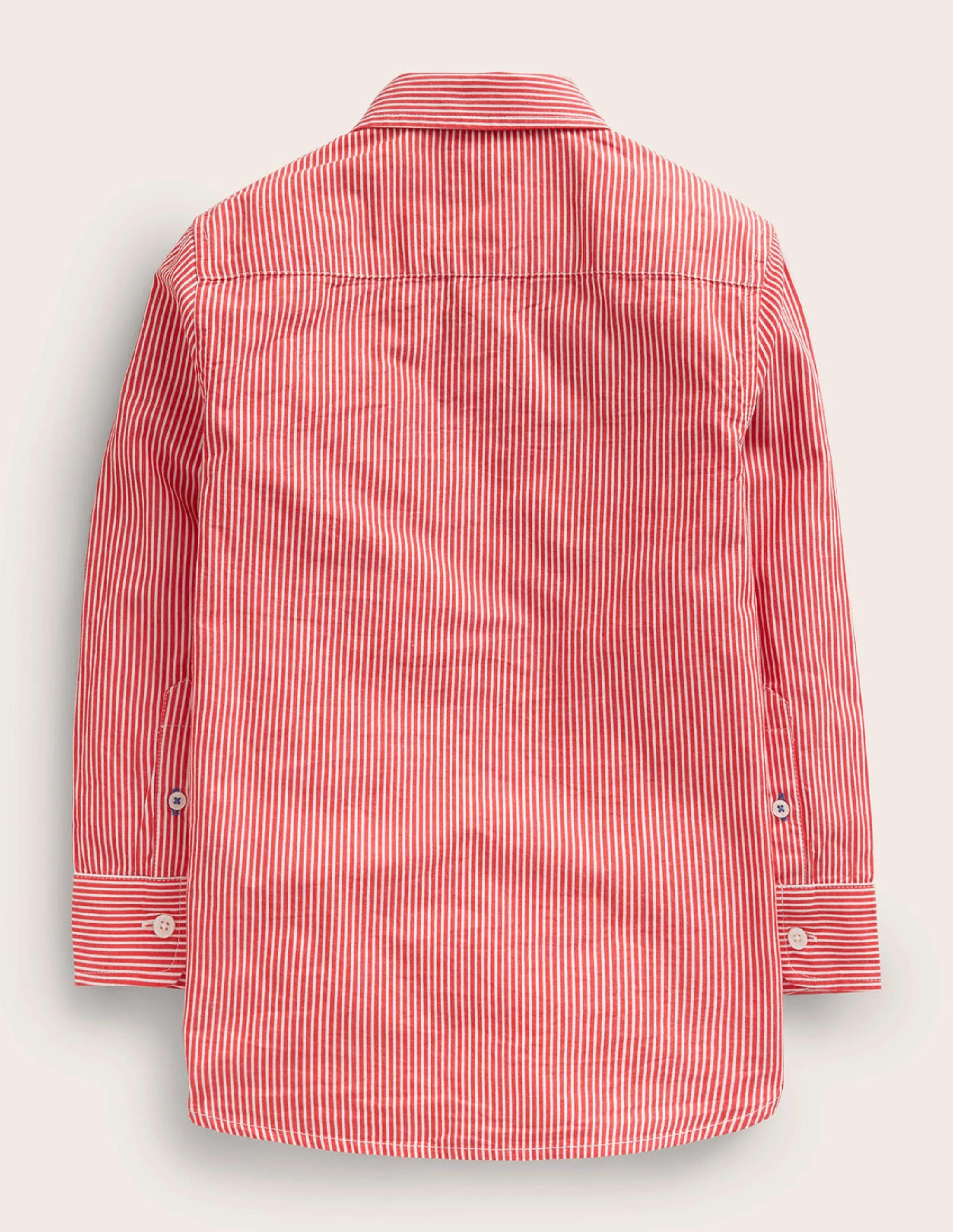 Cotton Shirt-Brilliant Red/Ivory - Image 2