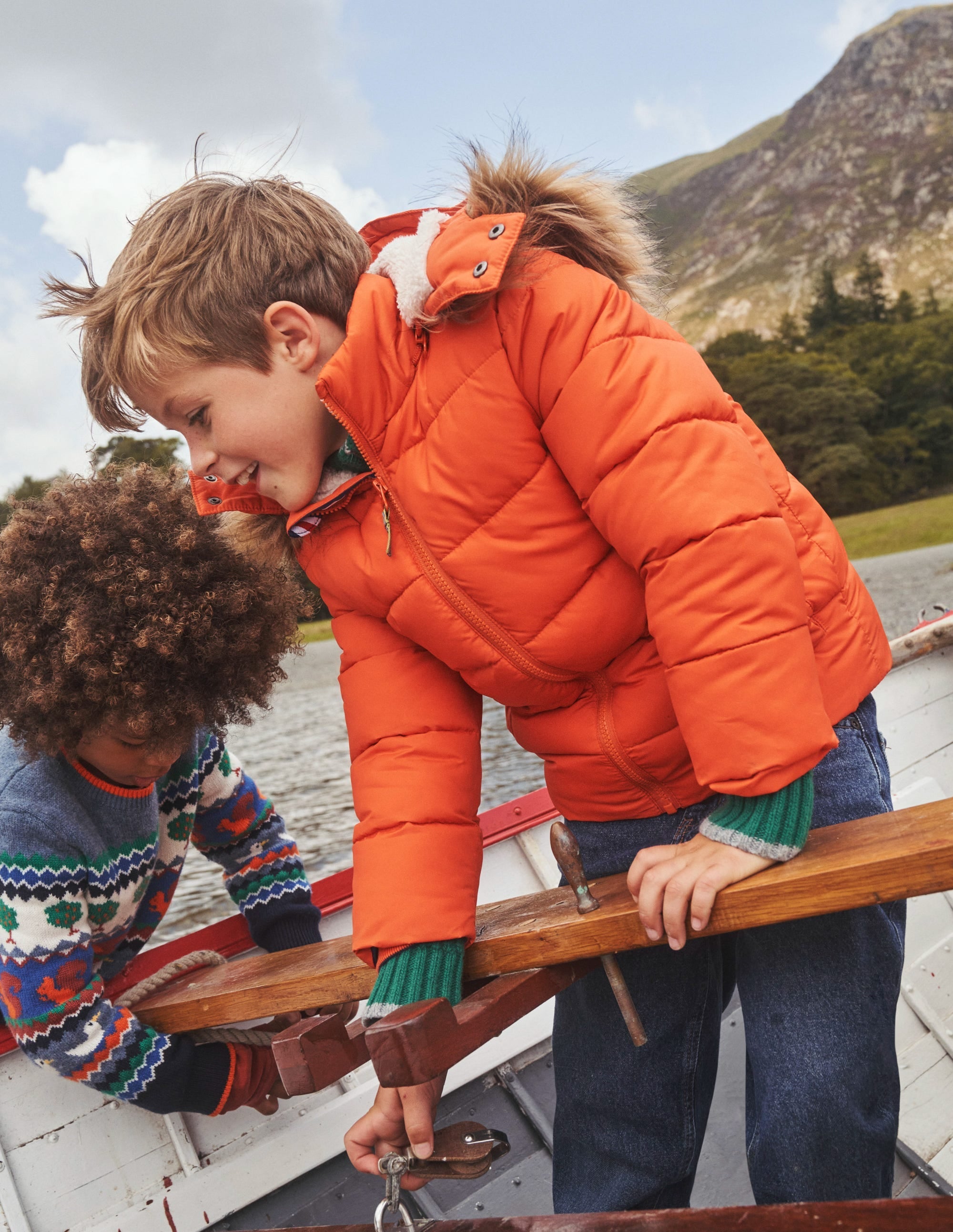 Fun Padded Jacket-Autumn Maple Orange - Image 5