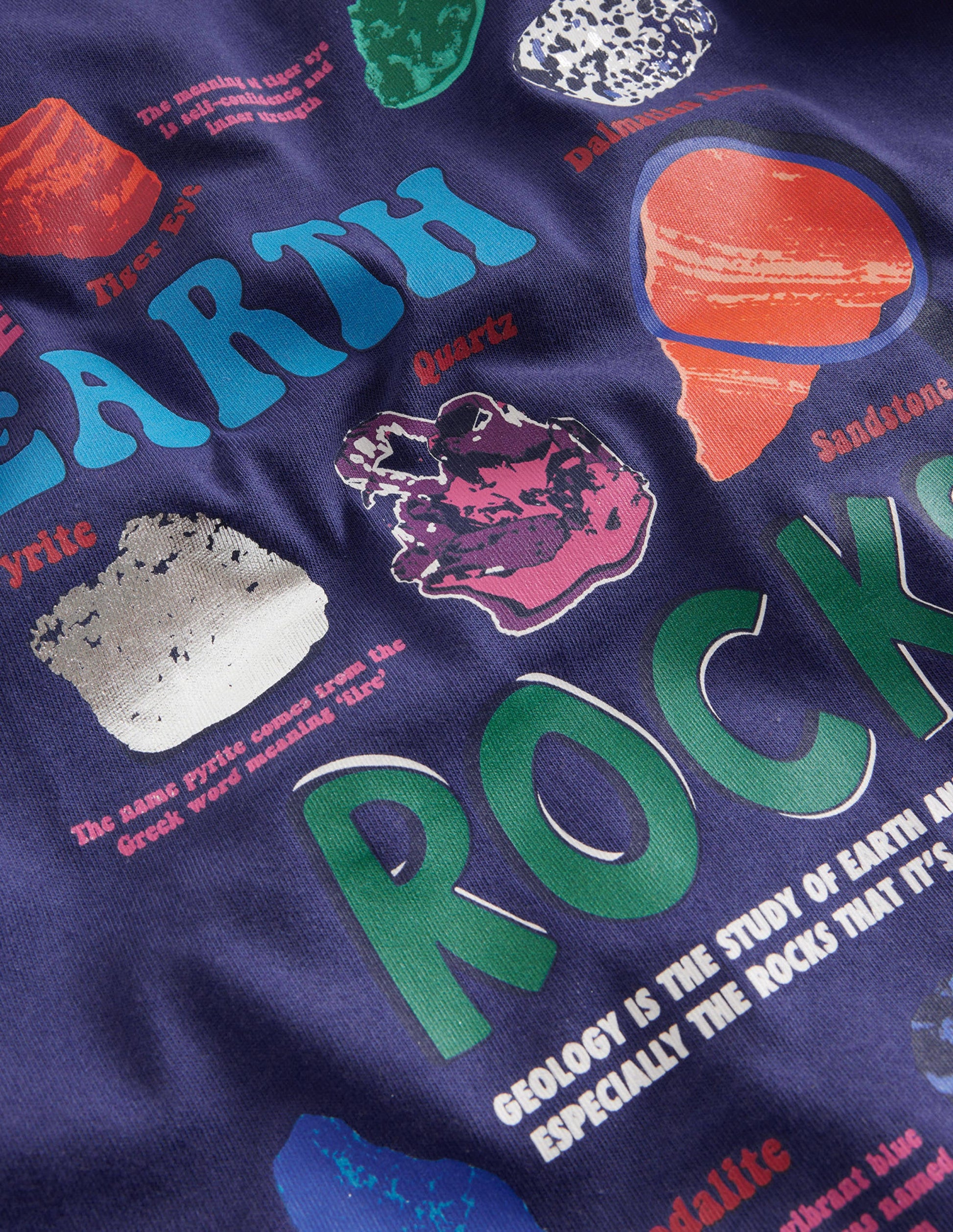 Printed Rock T-shirt-Starboard Blue-3