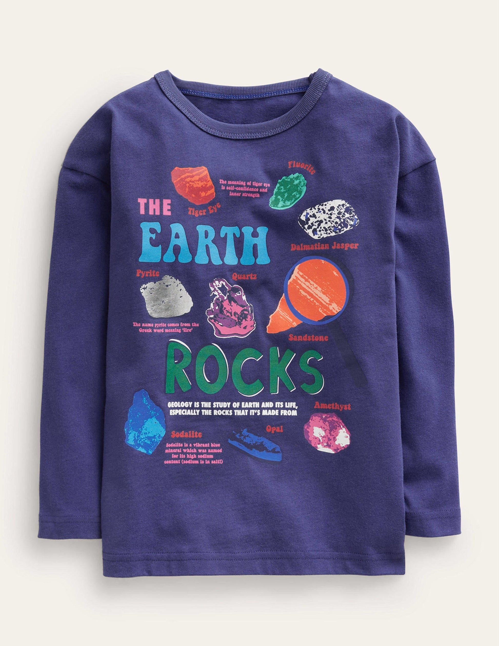 Printed Rock T-shirt-Starboard Blue-1