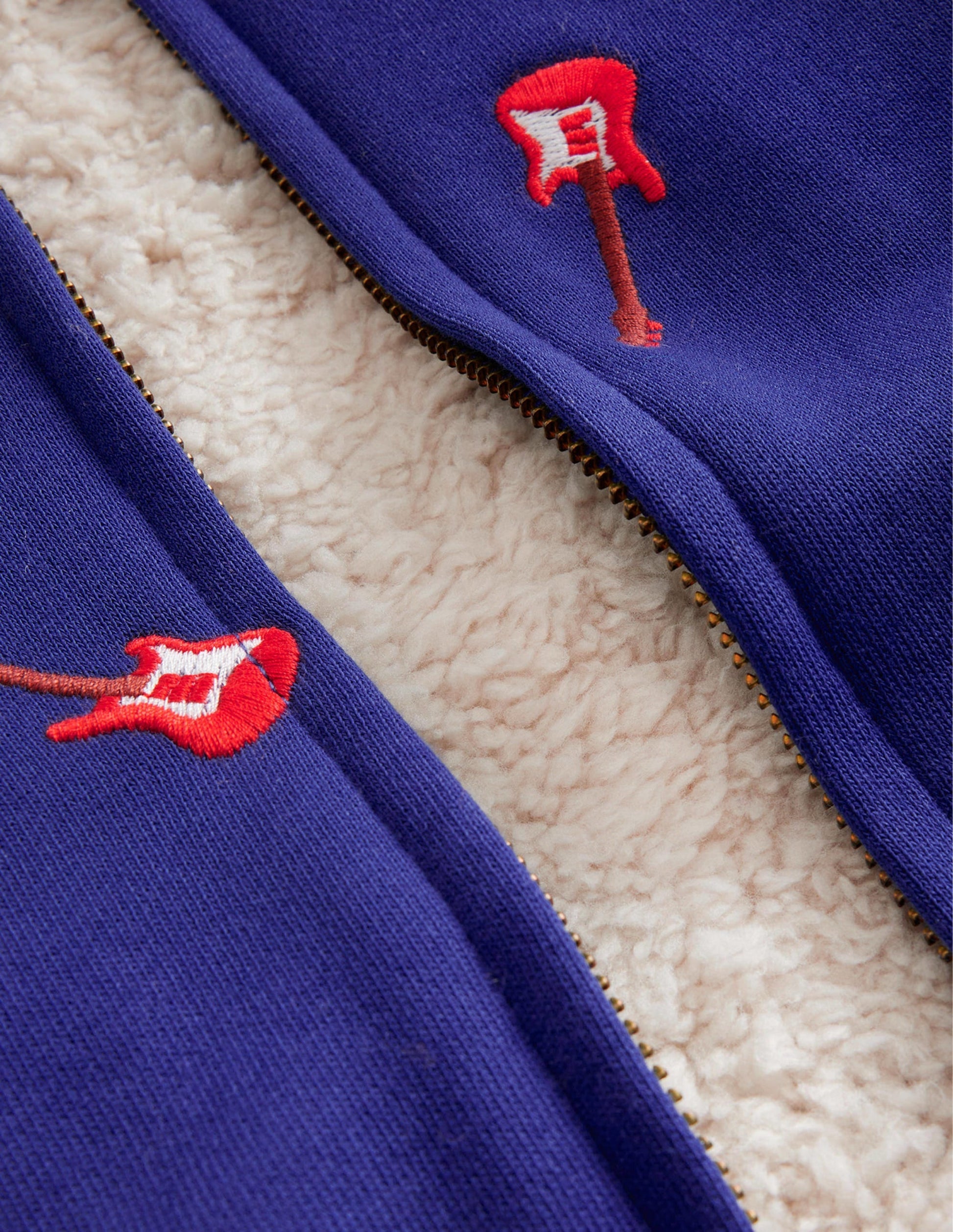 Shaggy-lined Appliqué Hoodie-Starboard Guitar-3