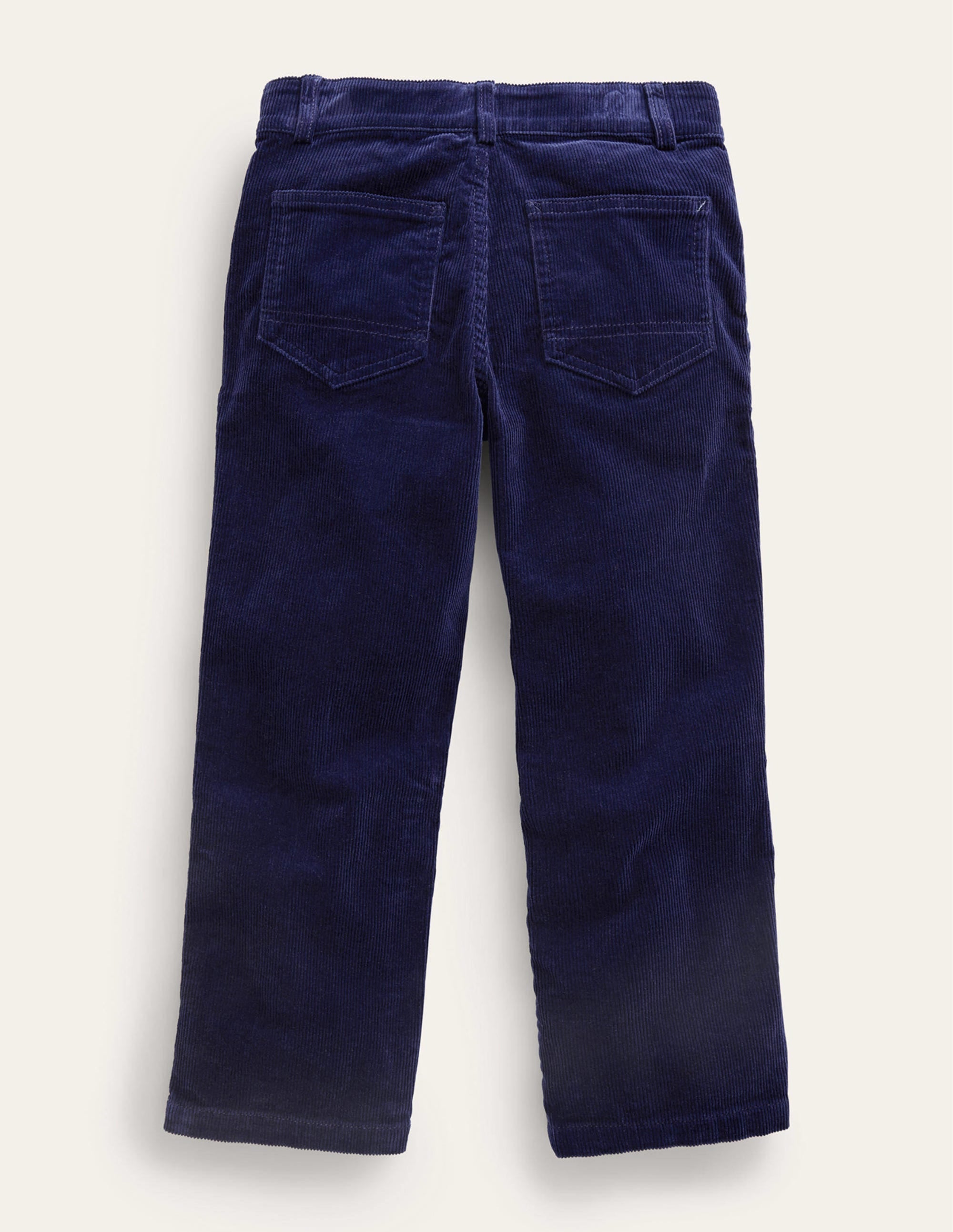 Straight Leg Cord Trousers-College Navy - Image 2