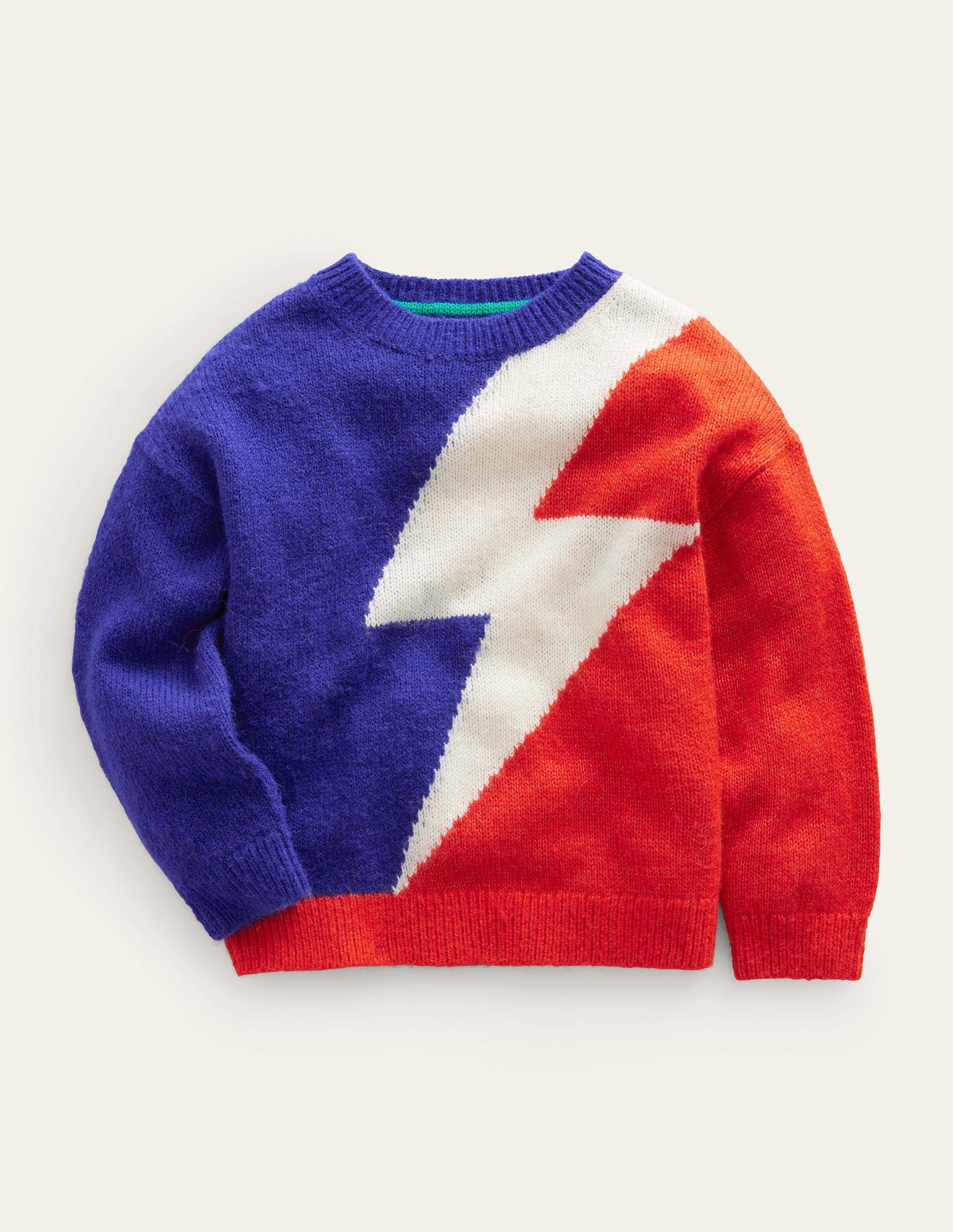 Lightning Bolt Jumper-Bluing/Dahlia Red - Image 1