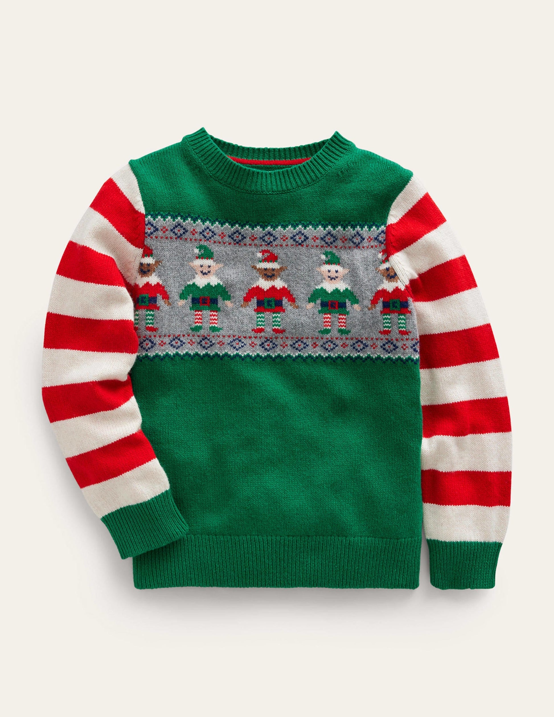 Elf Fair Isle Jumper-Veridian Green Elf-1