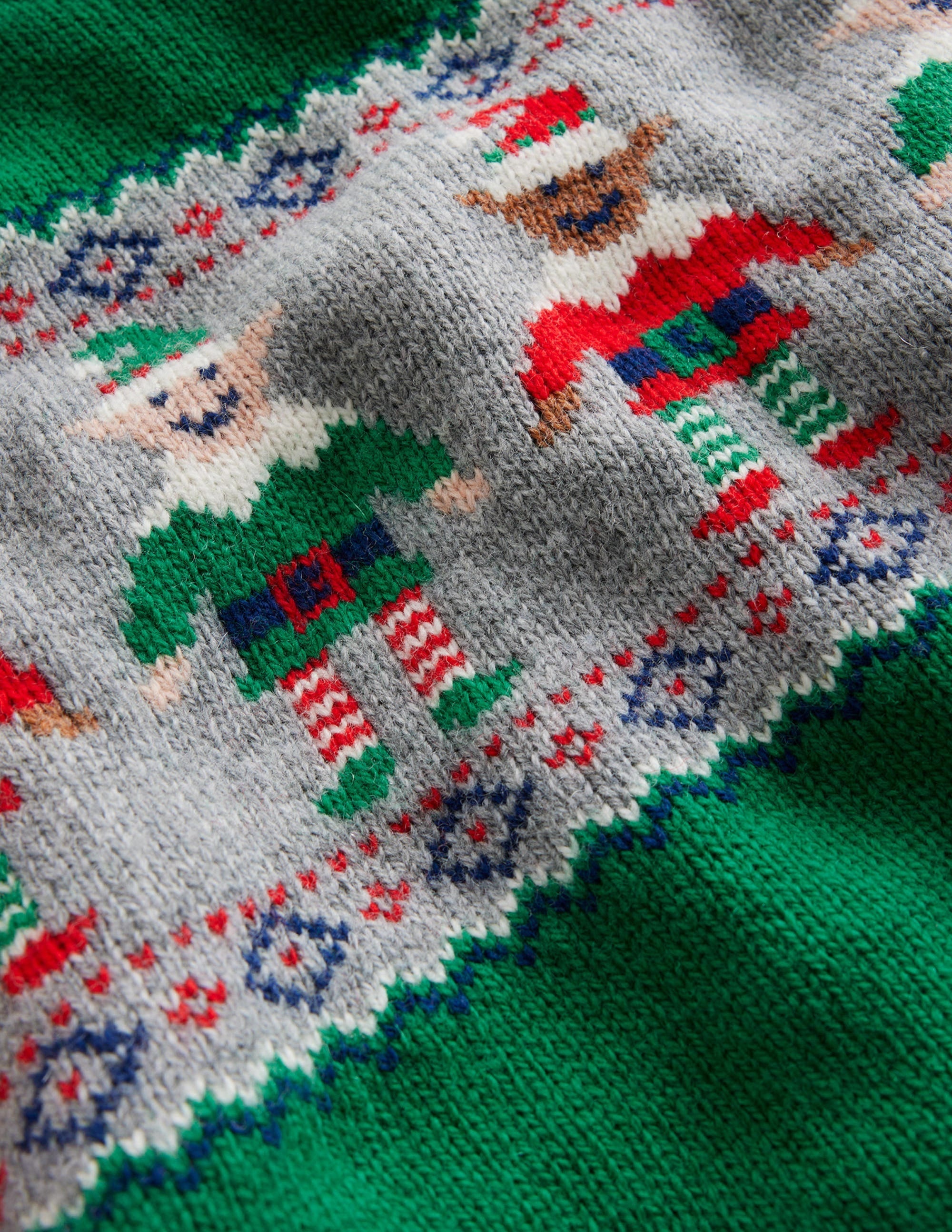 Elf Fair Isle Jumper-Veridian Green Elf - Image 3