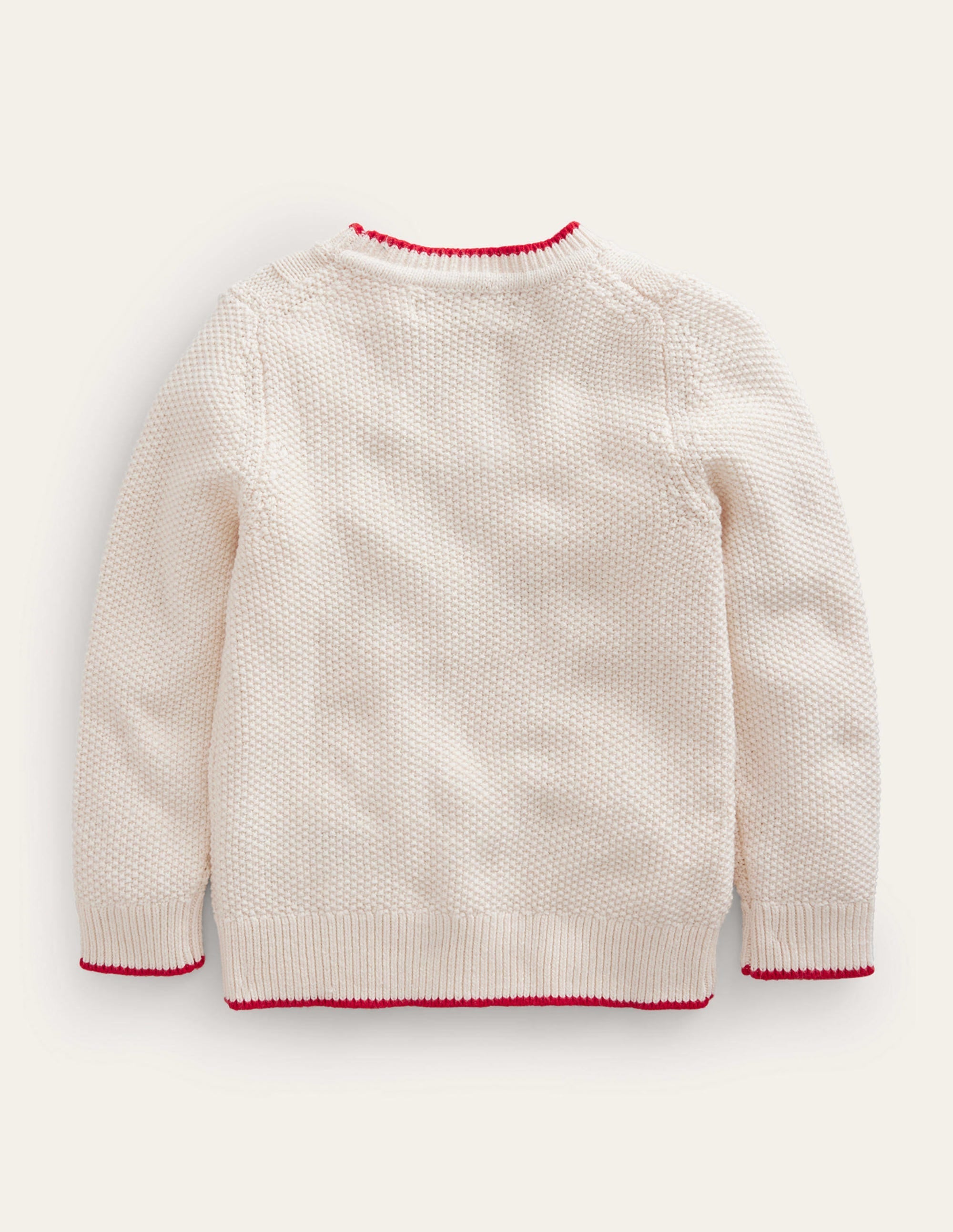 Rudolph Pom Pom Jumper-Ecru Marl - Image 2