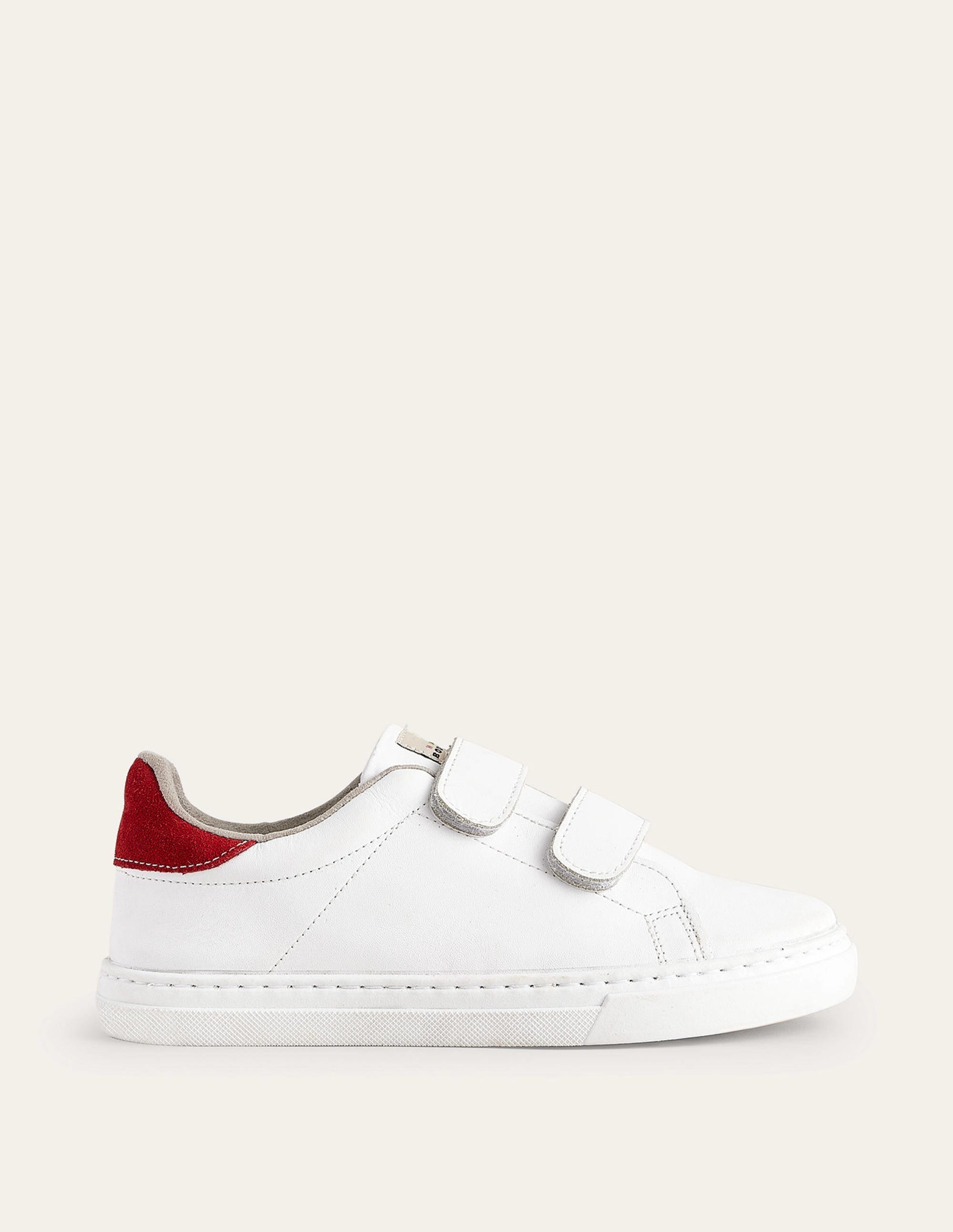 Double Strap Low Tops-White - Image 1