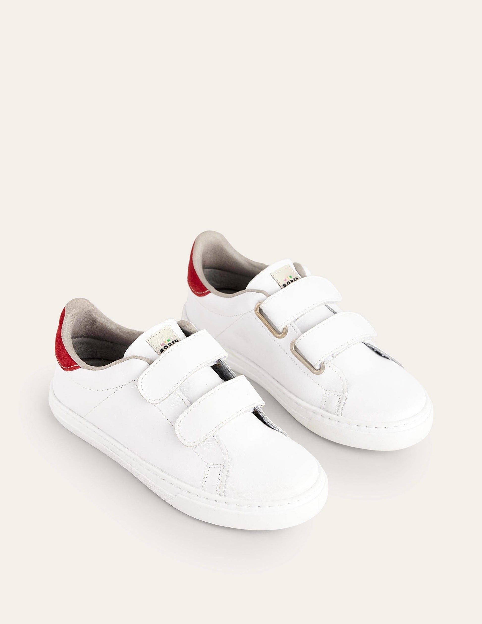 Double Strap Low Tops-White-2