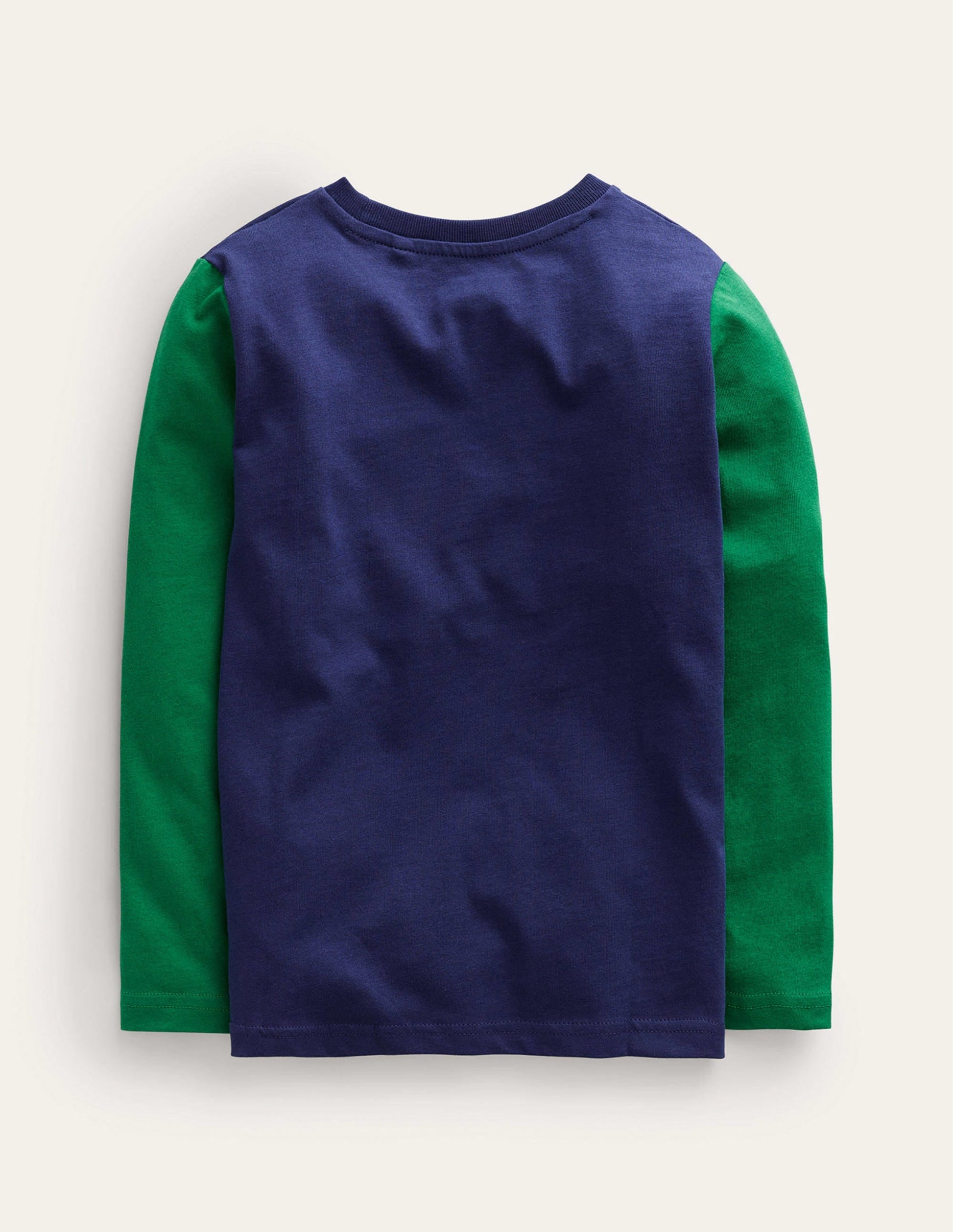 Novelty Printed T-shirt-College Navy/Deep Green-2