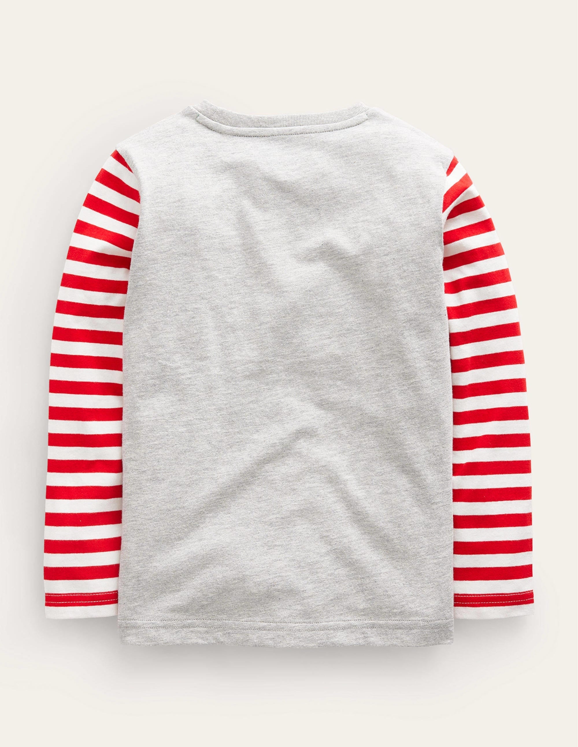 Festive-Appliqué T-shirt-Grey Marl Santas Friends - Image 2