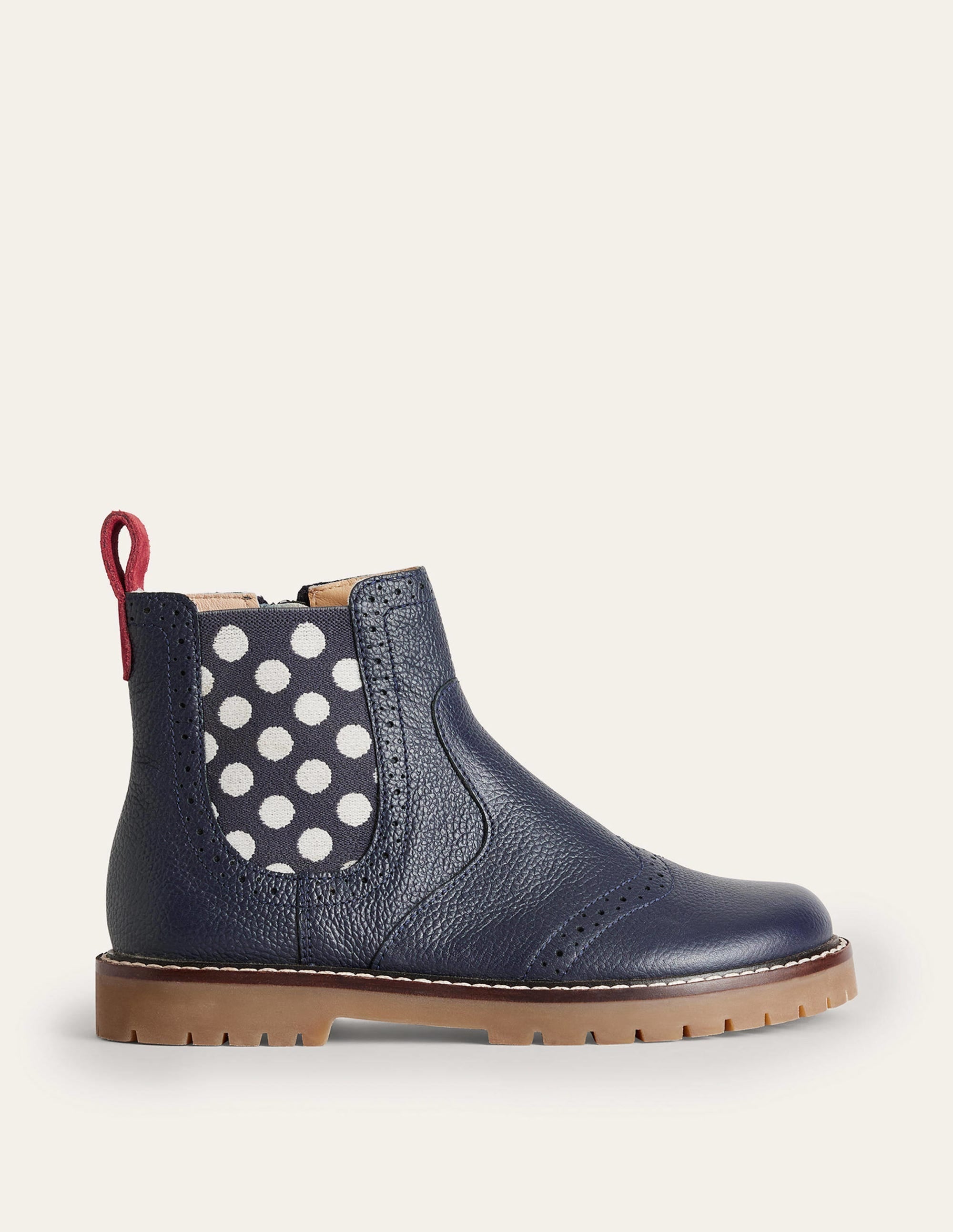 Leather Chelsea Boots-French Navy - Image 1