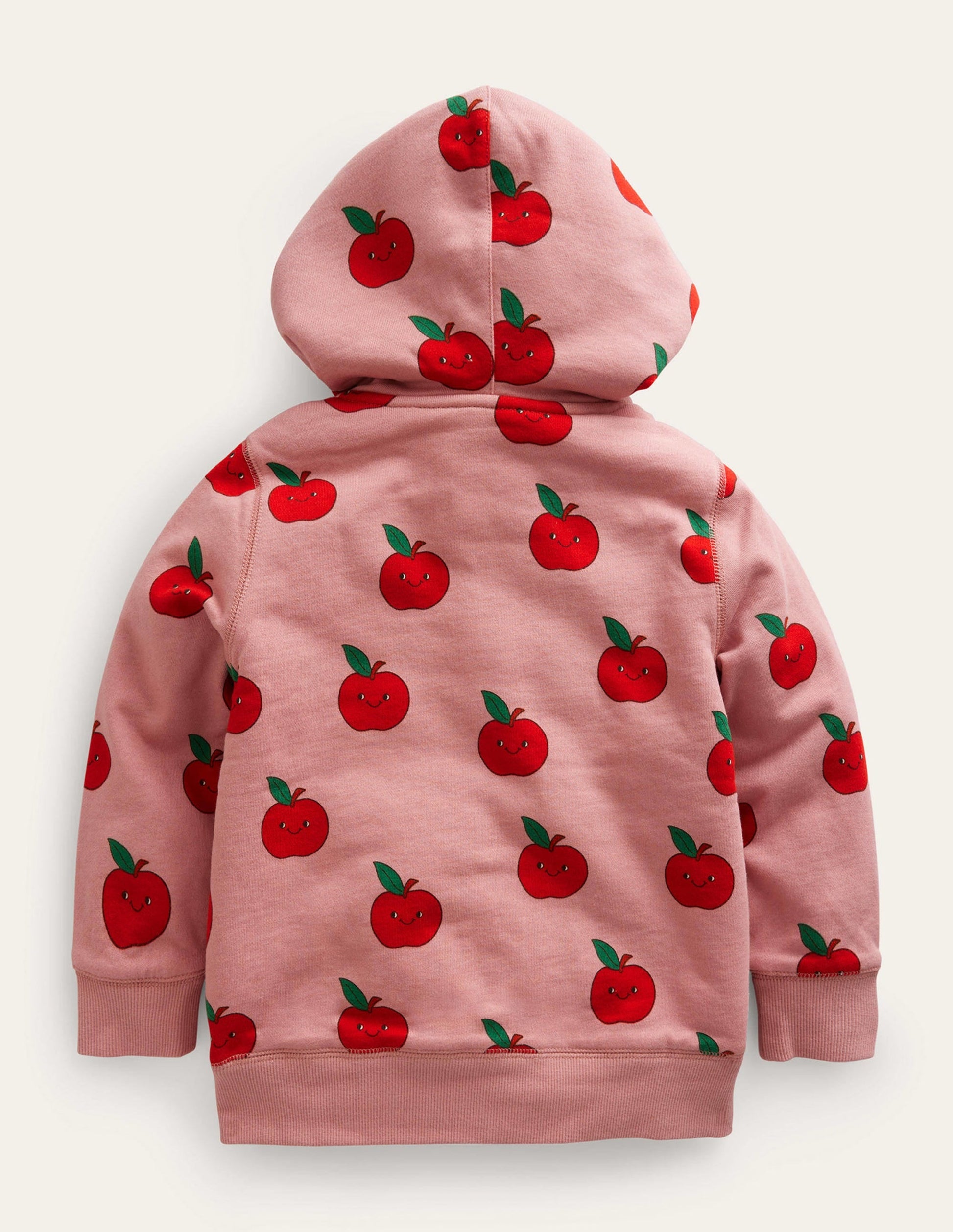 Shaggy-lined Hoodie-French Pink Apples-2