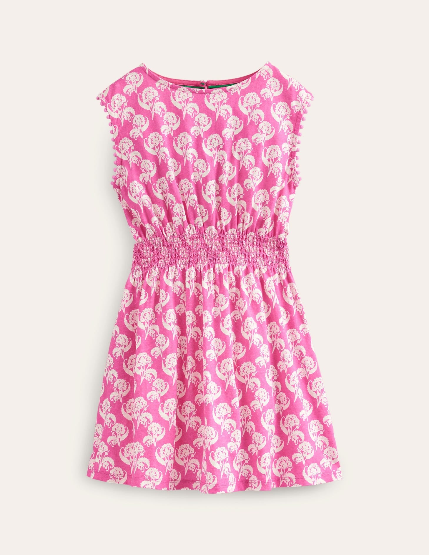 Printed Holiday Dress-Plum Blossom Floral Stamp - Image 1
