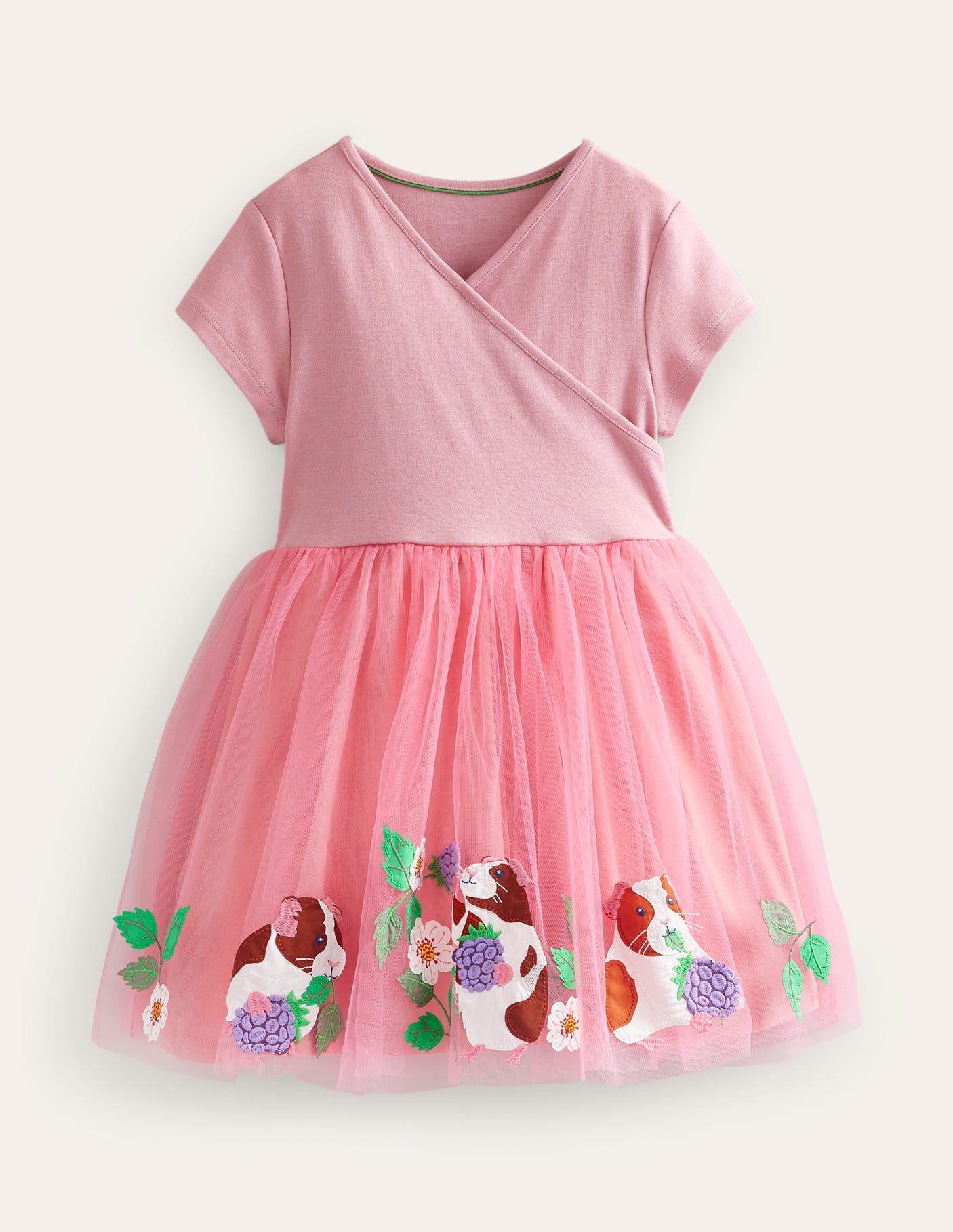 Applique Tulle Ballet Dress-Almond Pink - Image 1