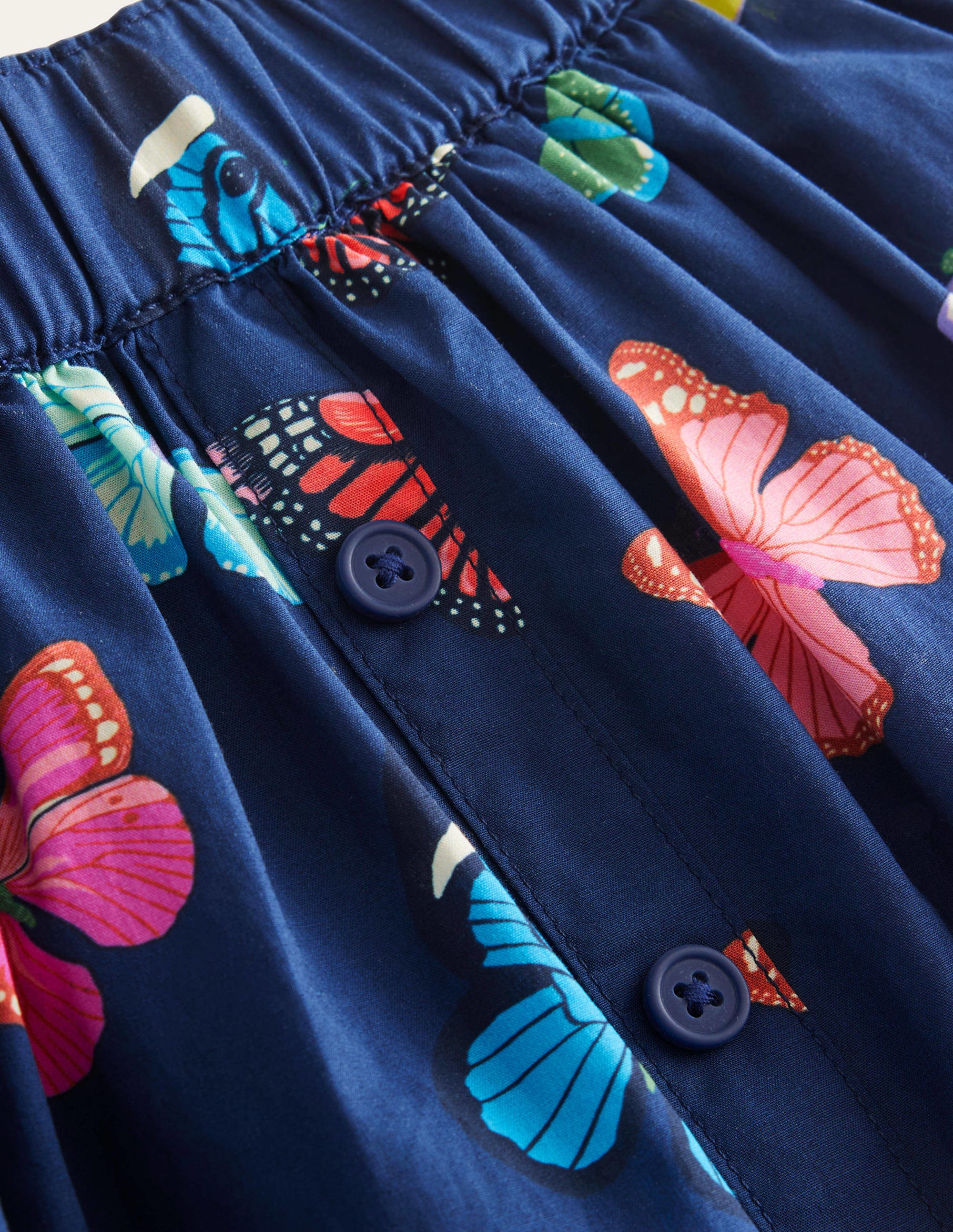 Pull On Twirly Skirt-College Navy Butterflies - Image 3