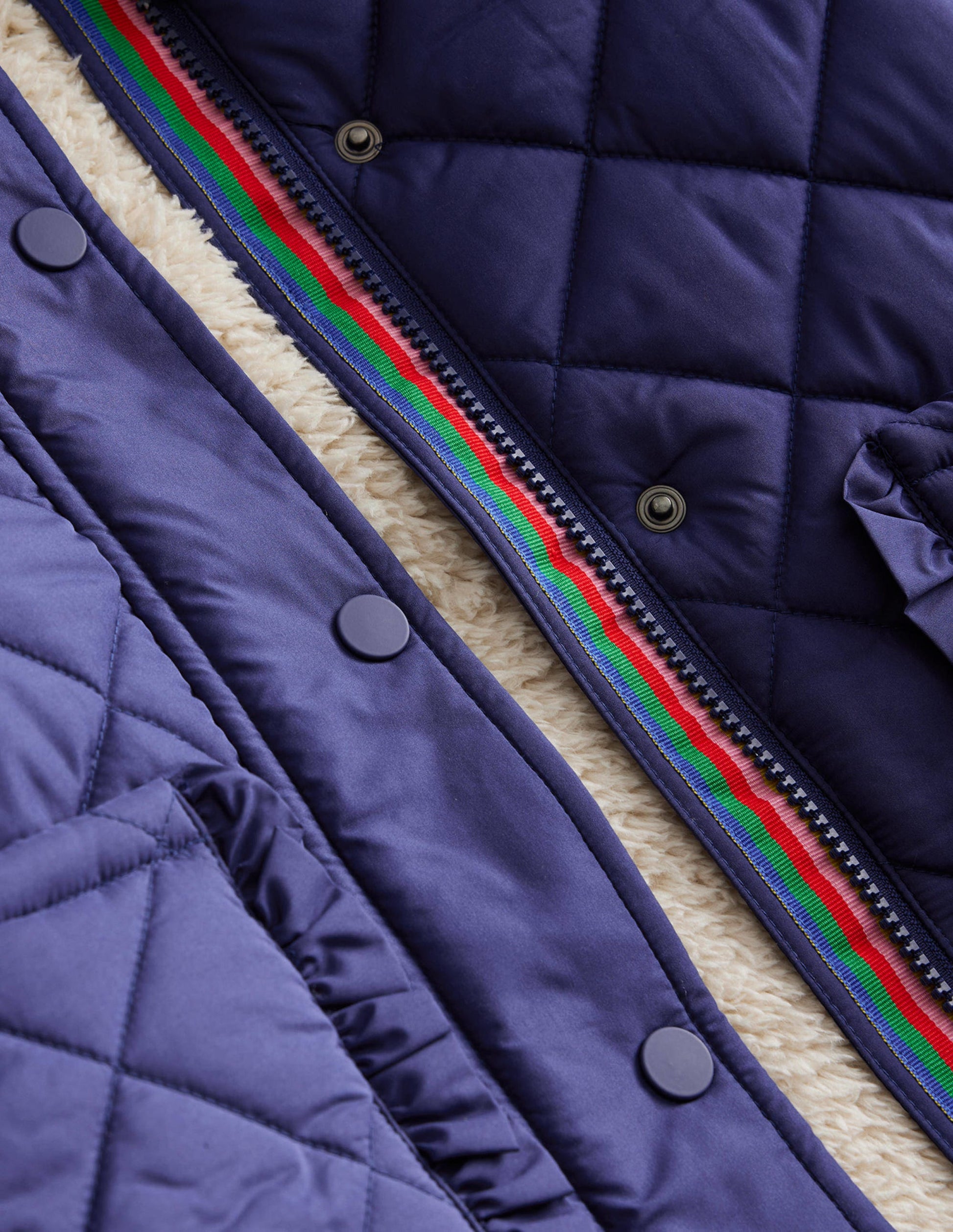 Scallop Quilted Anorak-College Navy-3
