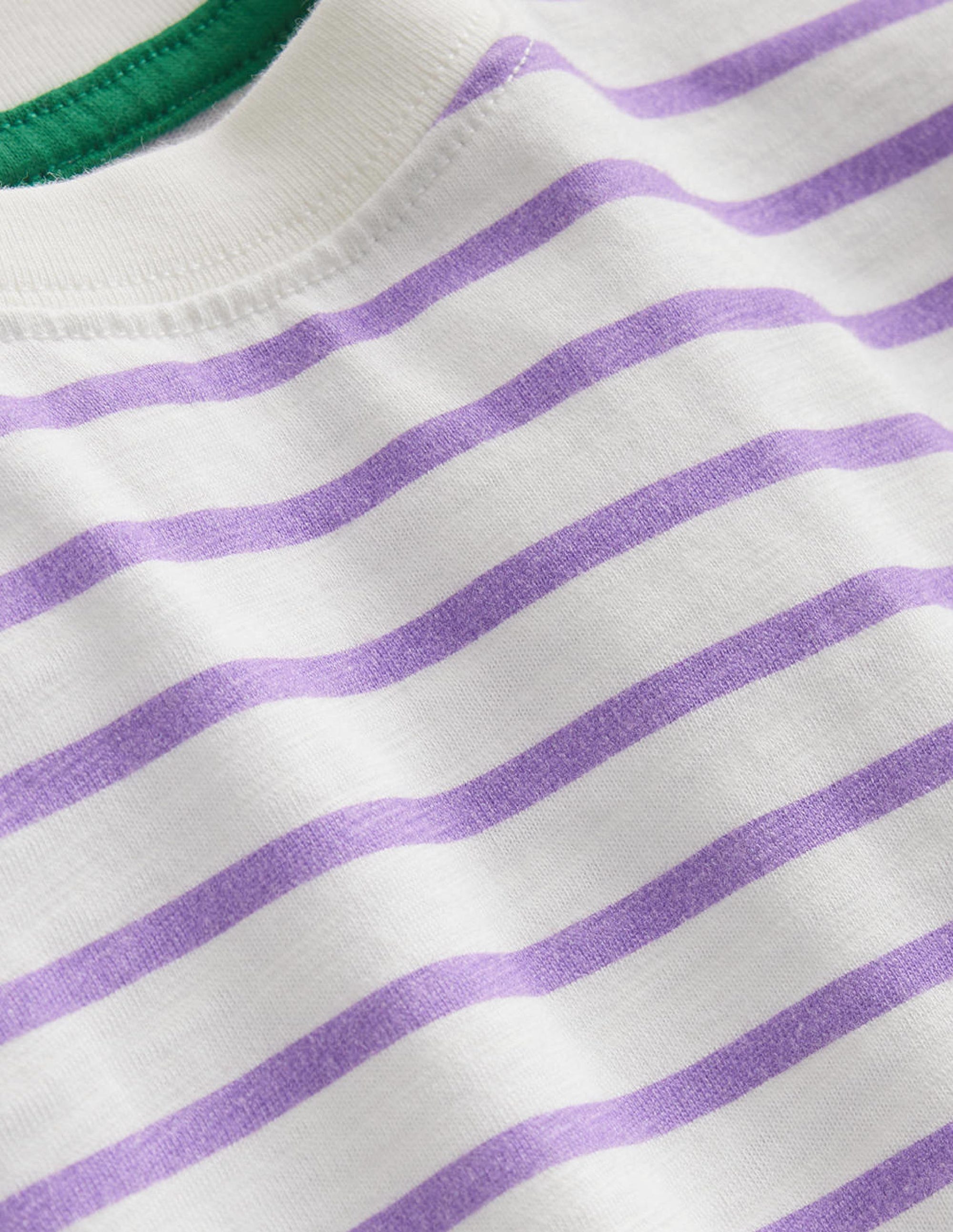 Boxy Short Sleeve Breton-Ivory/Aster Purple - Image 3